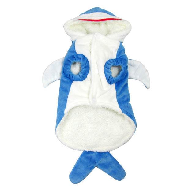 Soft & Warm Shark Costume for Dogs & Cats - Perfect for Halloween, Christmas & Pet Parties