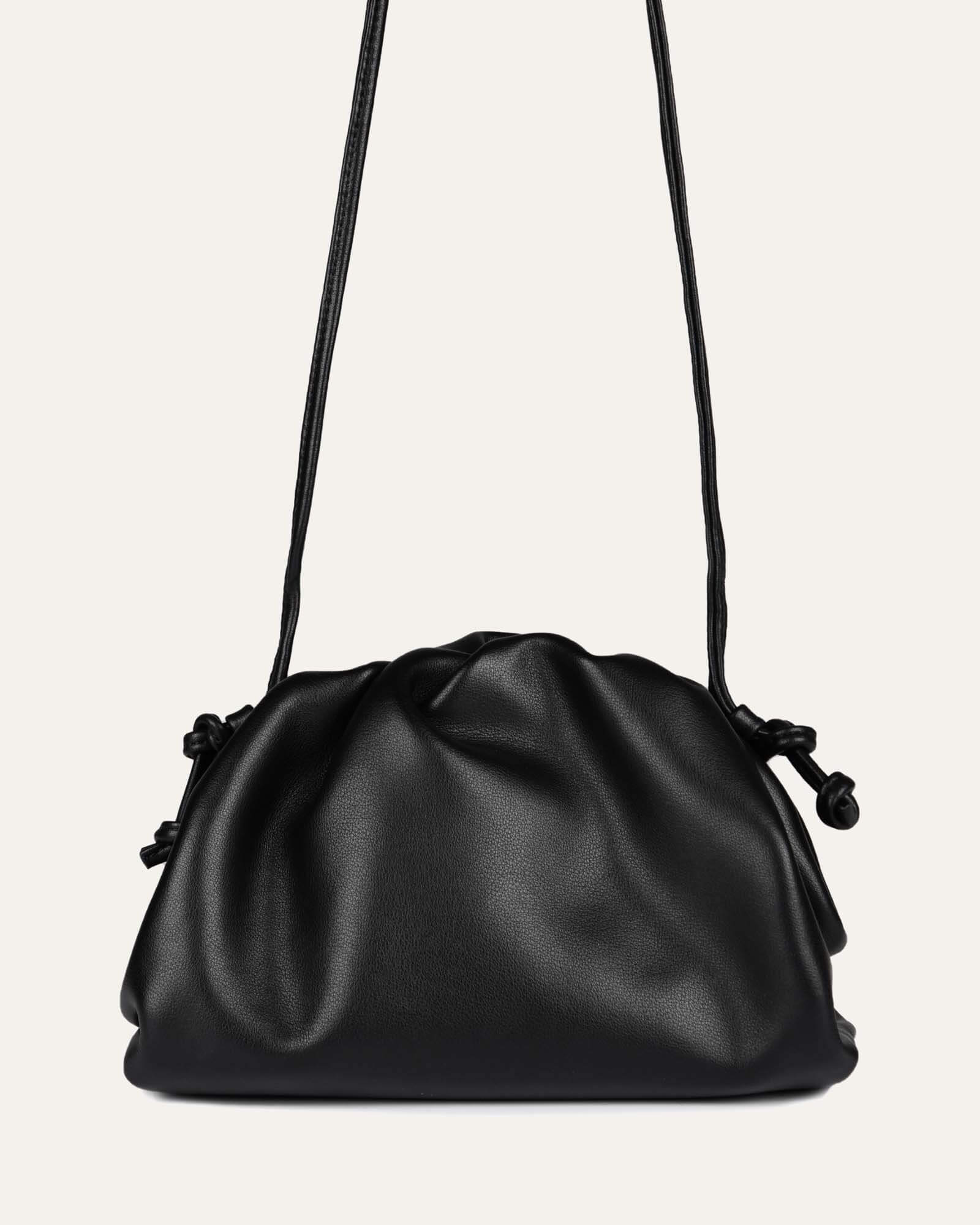 BAMBIE Crossbody Bag for Women - Genuine Black Leather Purse with Adjustable Strap, Perfect for Travel, Shopping & Everyday Use