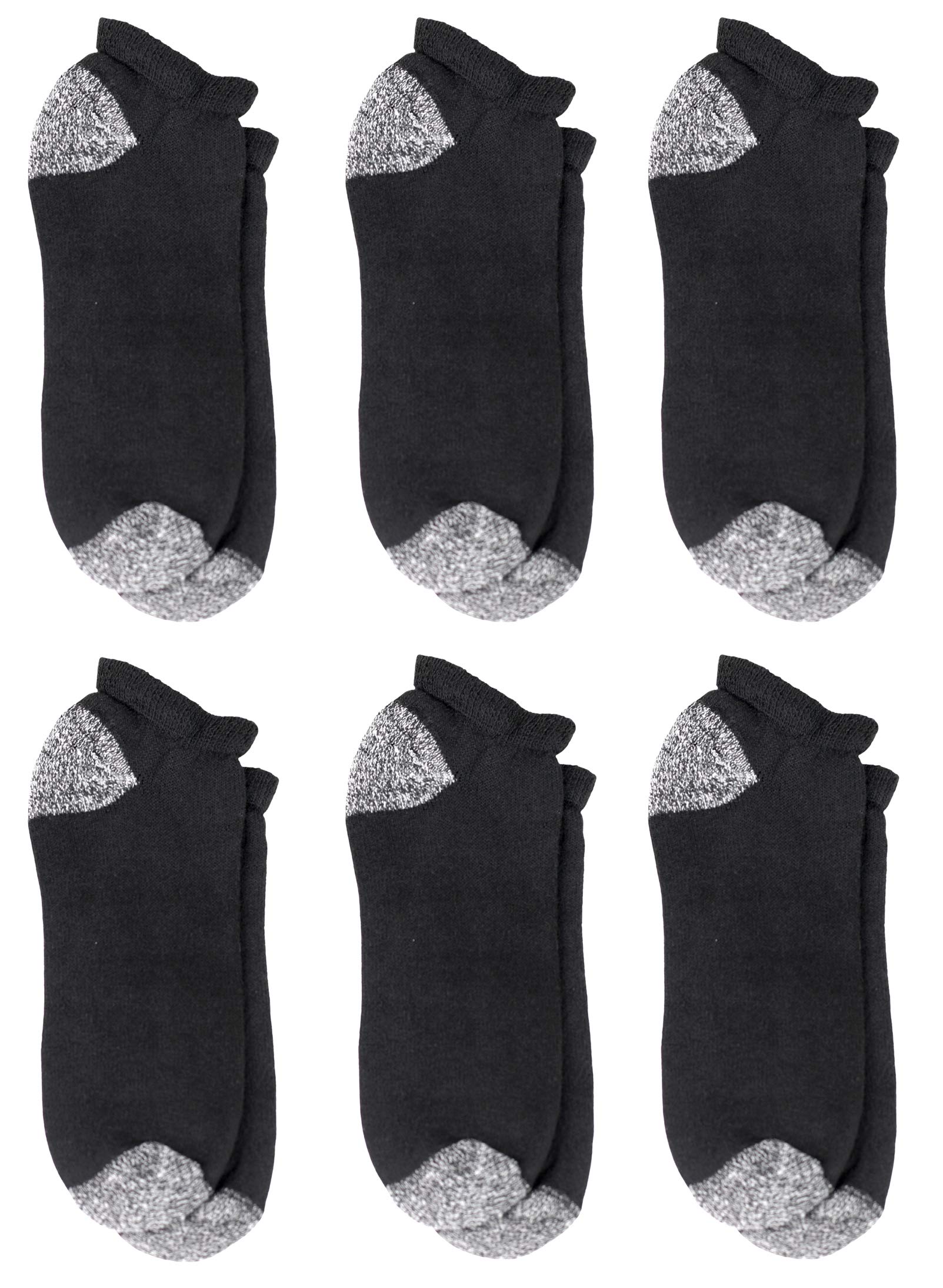 Fruit of the Loom Men's 6-Pack Low Cut Ankle Socks - Breathable Cotton Crew Socks for Everyday Wear, Sports & Casual Outfits