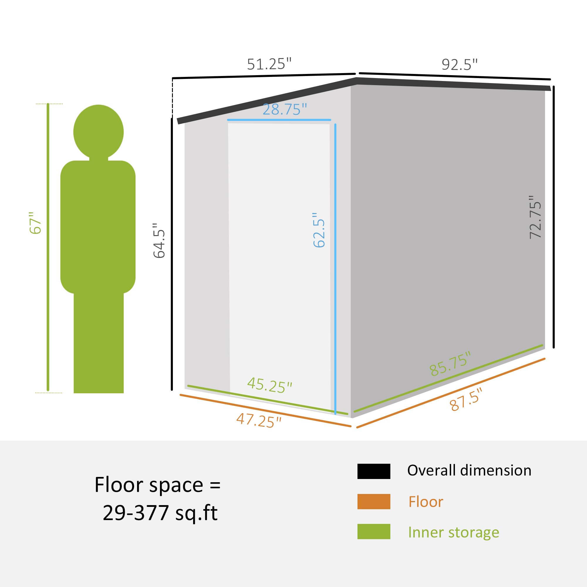 Outsunny 4' x 8' Metal Outdoor Storage Shed with Lockable Door & 2 Air Vents - Lean-to Garden Tool Shed for Backyard, Patio, Lawn - Perfect for Storing Lawn Mowers, Bikes & Seasonal Items (White)