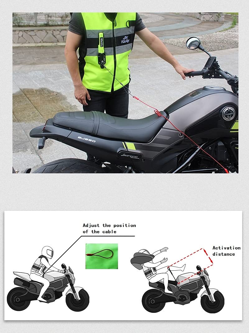Professional Motorcycle Airbag Vest - Advanced Moto Racing & Motocross Protective Jacket with Zipper & Reflective Design - Ideal for Track Racing, Off-Road Adventures & Urban Commuting