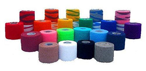 Powerflex 1.5 Inch Stretch Athletic Tape - 32 Rolls of Red Sports Tape for Wrist, Ankle & Knee Support - Ideal for Athletes, Gym & Physical Therapy