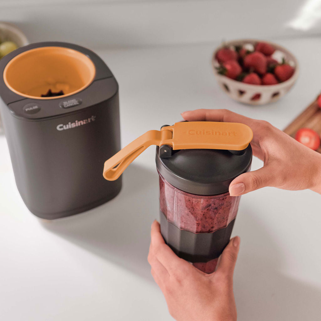 Cuisinart Soho Personal Blender - 350W Powerful Single Serve Blender for Smoothies, Shakes & Food Prep - Compact Countertop Blender with Travel Lid - Perfect for Home, Office & Gym Use