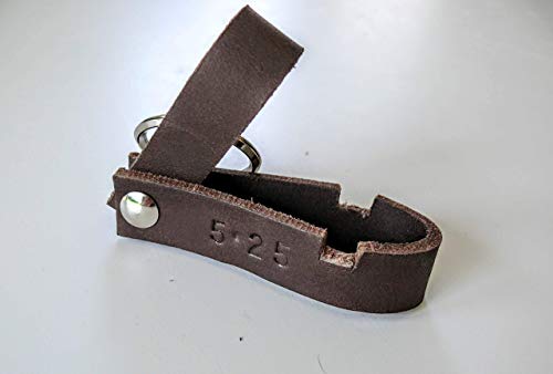 Premium Genuine Leather Phone Stand Keychain - Universal iPhone Holder & Key Fob with Full Grain Leather - Perfect for Travel, Office, and Hands-Free Video Calls