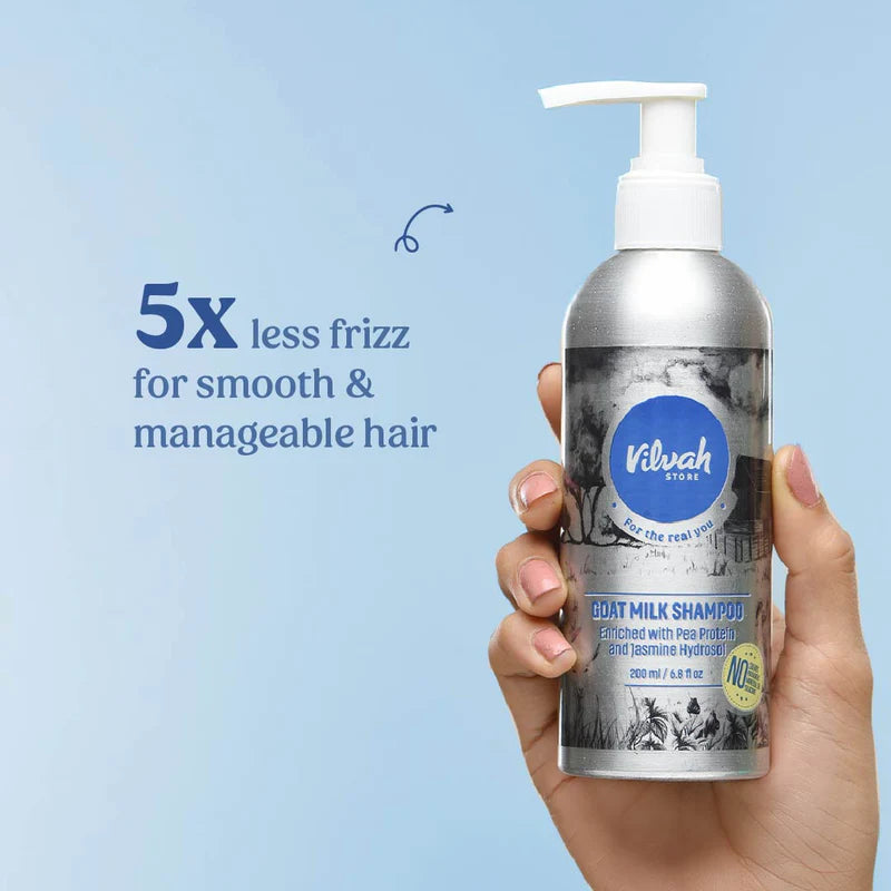 Goat Milk Shampoo for Dry Hair - Intense Moisturizing & Hydrating Formula - Natural Hair Care for Soft, Nourished Locks - Perfect for Daily Use & Scalp Hydration