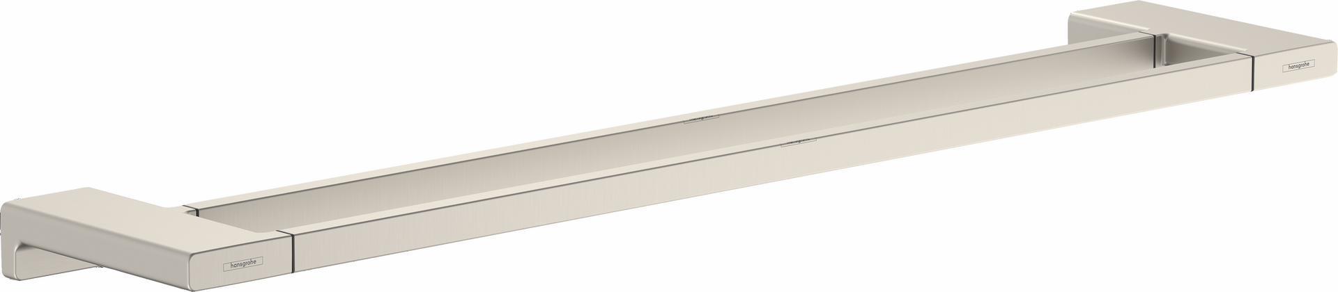 Hansgrohe AddStoris Dual Towel Bar in Brushed Nickel 41743820 - Perfect for Bathroom and Spa Decor, Wall-Mounted Towel Rack for Modern Homes