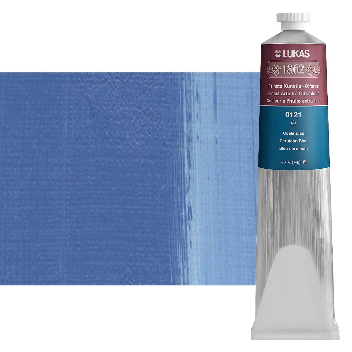 Premium LUKAS 1862 Artist Oil Paint - Professional Grade German Engineered Oil-Based Paint for Canvas Painting - 200ml Tube (Cerulean Blue) - Perfect for Landscape, Portrait & Fine Art Creation
