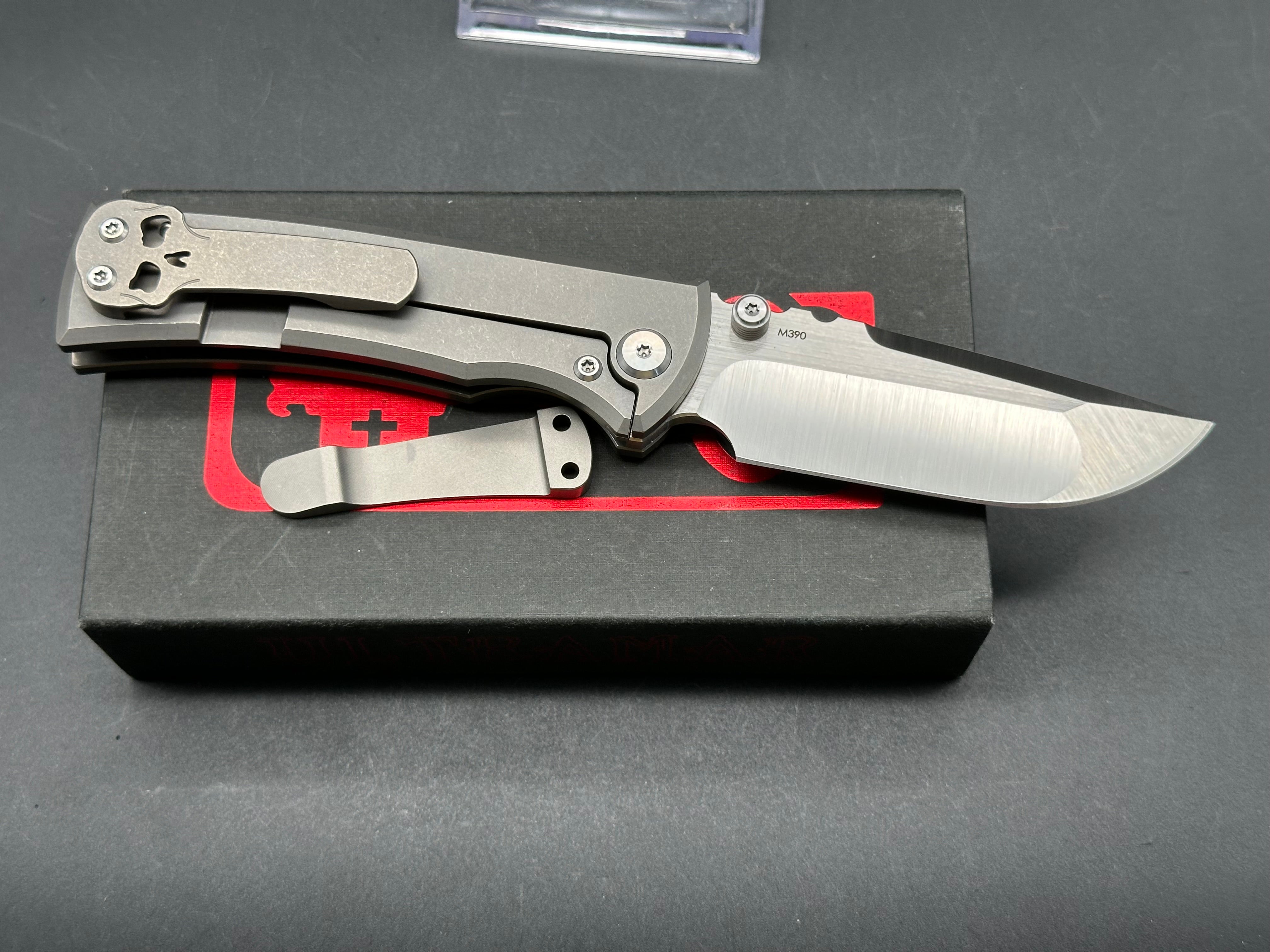 Chavez Full Titanium Street Rendicion Folding Knife - Premium EDC Pocket Knife for Outdoor Camping, Hiking & Everyday Carry