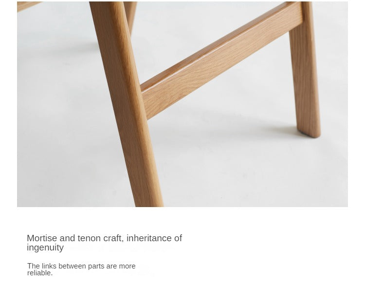 Solid Oak Wood High Bar Stool - Durable & Stylish for Kitchen Island, Breakfast Nook, and Home Bar Use
