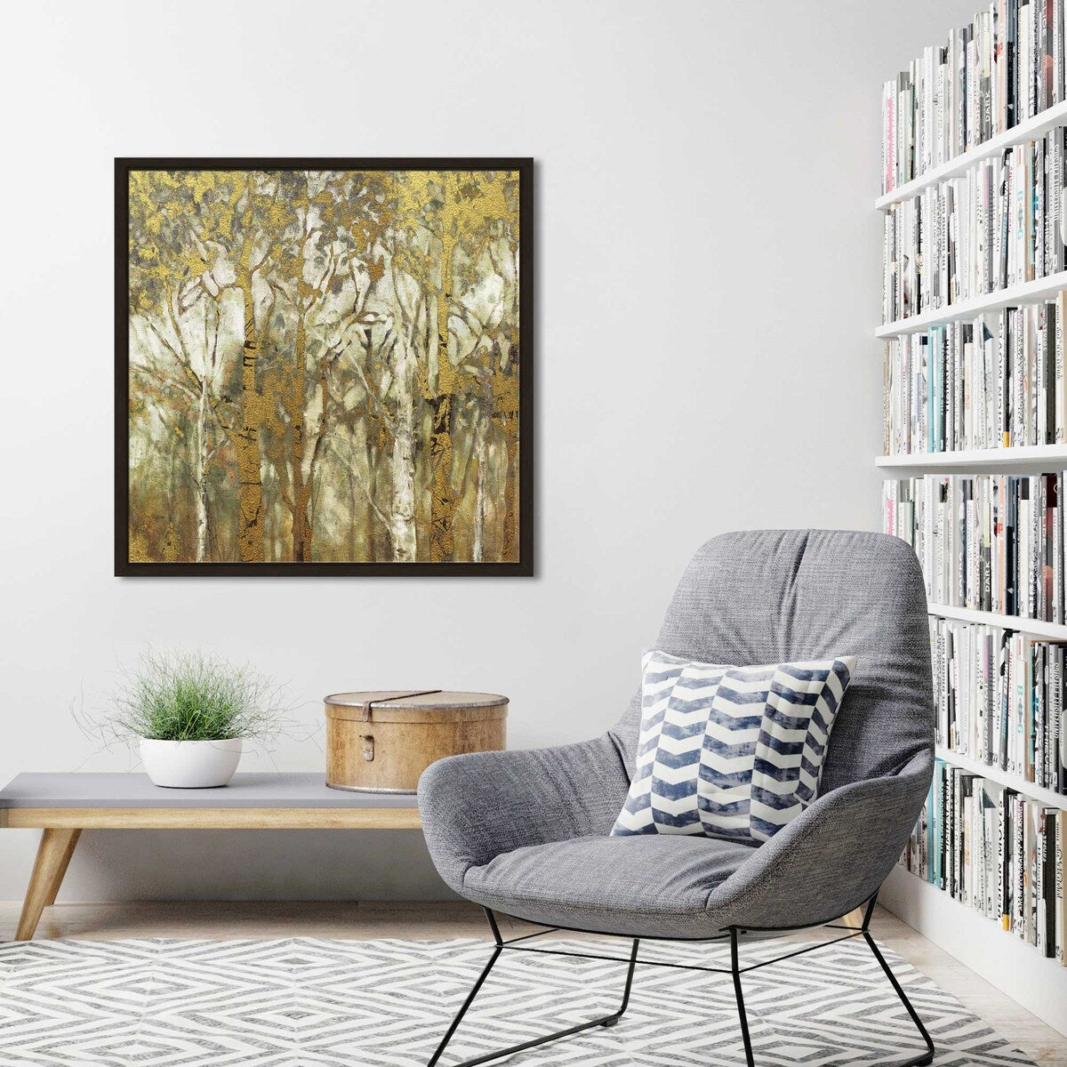 Birch Grove East by Carol Robinson - Premium Floating Canvas Wall Art - Perfect for Living Room, Bedroom & Office Decor