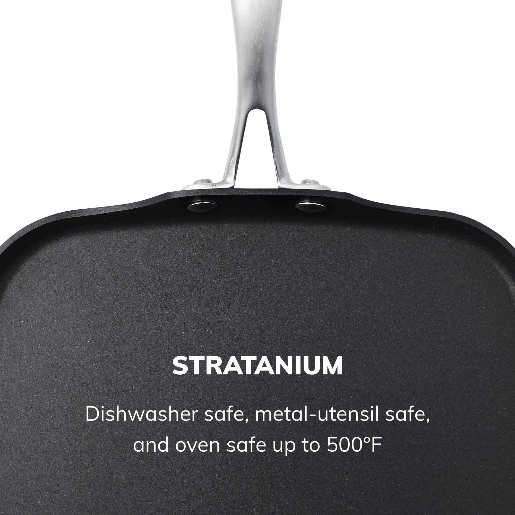 Scanpan Pro IQ 11-Inch Nonstick Griddle Pan - Premium Danish Cookware - Dishwasher, Oven & Metal Utensil Safe - Perfect for Pancakes, Steaks & Stir-Fry - Handcrafted in Denmark
