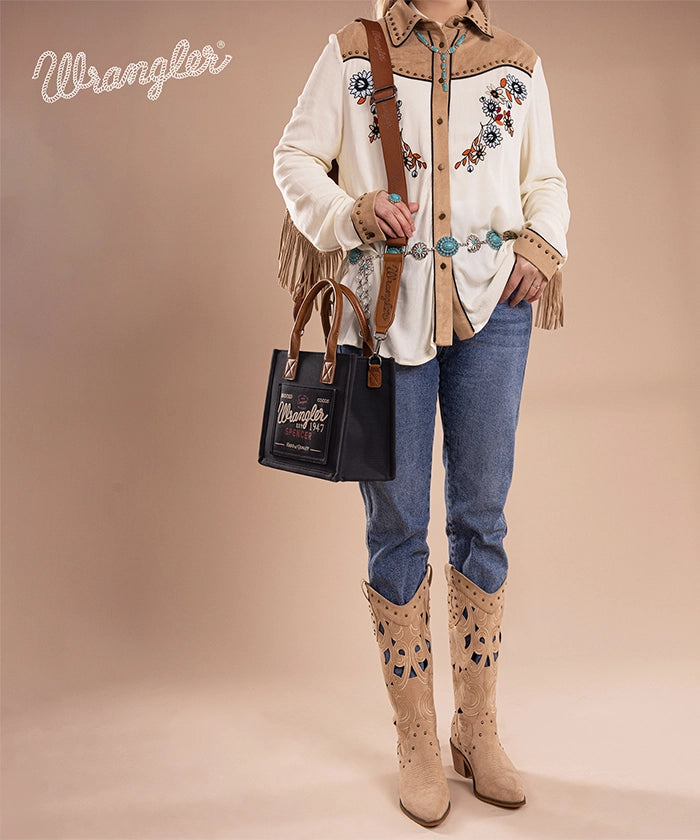 Wrangler Canvas Crossbody Purse for Women - Durable & Stylish Shoulder Bag - Perfect for Travel, Shopping & Everyday Use