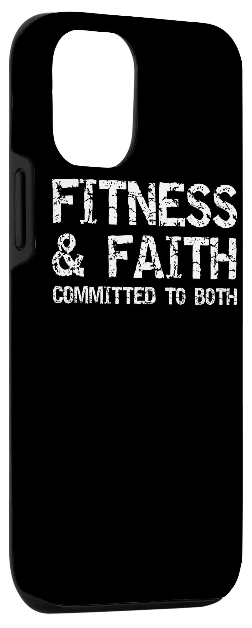 Vintage iPhone 12/12 Pro Case with Inspirational Fitness & Faith Quote - Perfect for Gym, Workouts & Daily Motivation
