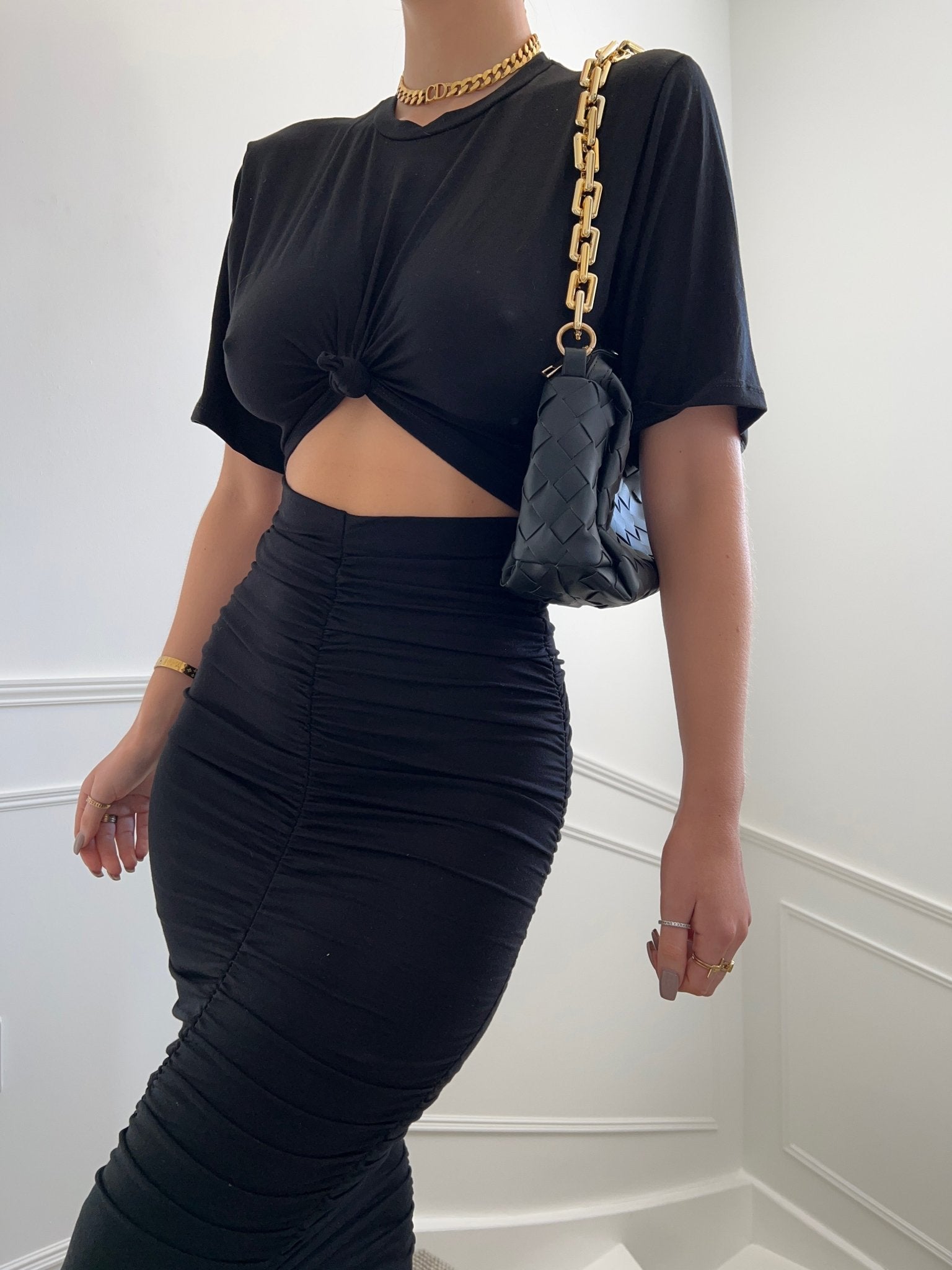 Elegant Black Short Sleeve Cut Out Ruched Maxi Dress for Women - Perfect for Summer Beach Vacations, Evening Parties & Date Nights