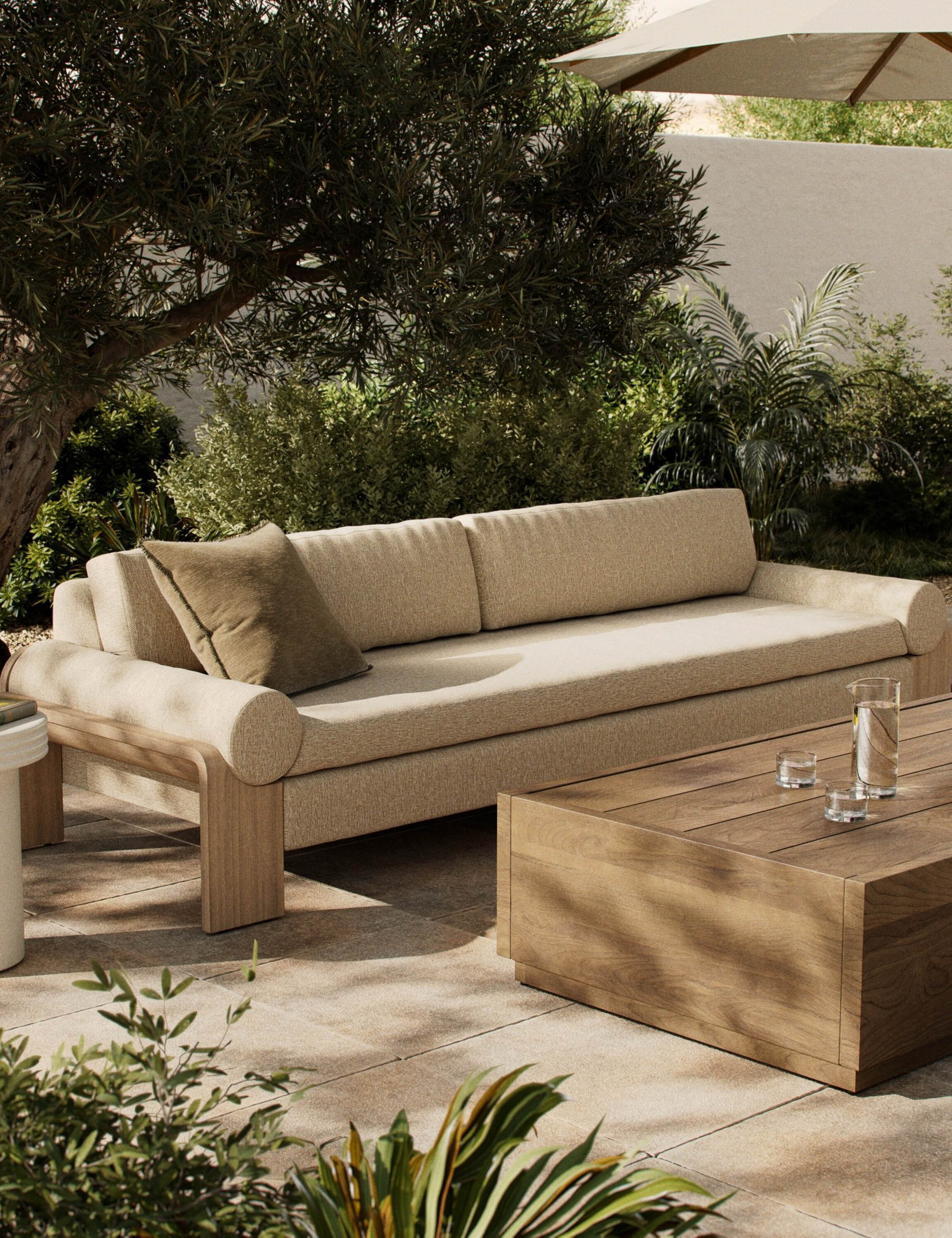 Giorgio Indoor Outdoor Sofa - Waterproof & Weather-Resistant Patio Furniture for Living Room, Garden, and Backyard Relaxation