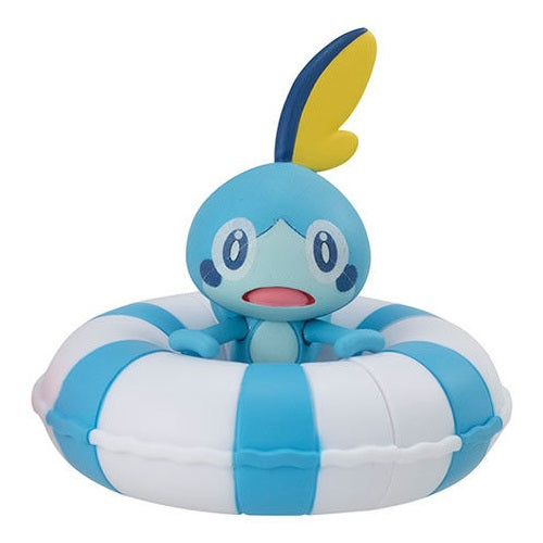 Pokemon Puka Puka Floating Ring - Bandai 2 Inch Mini Collectible Figure - Perfect for Pool Parties, Bath Time & Kids' Water Play