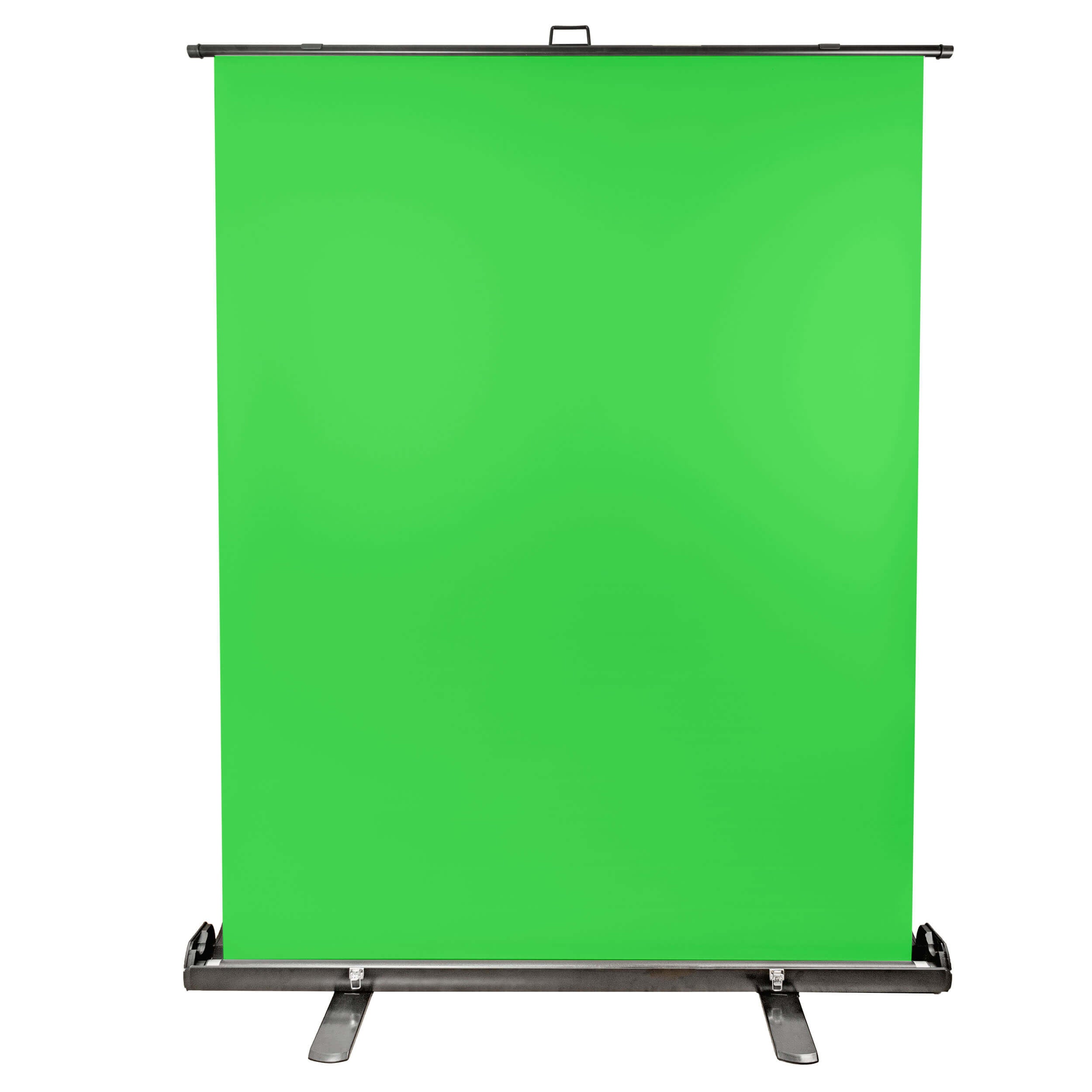 1.5x2m Portable Pull Up Green Screen Backdrop - Foldable Chroma Key Background for Photography, Video Streaming & Virtual Meetings