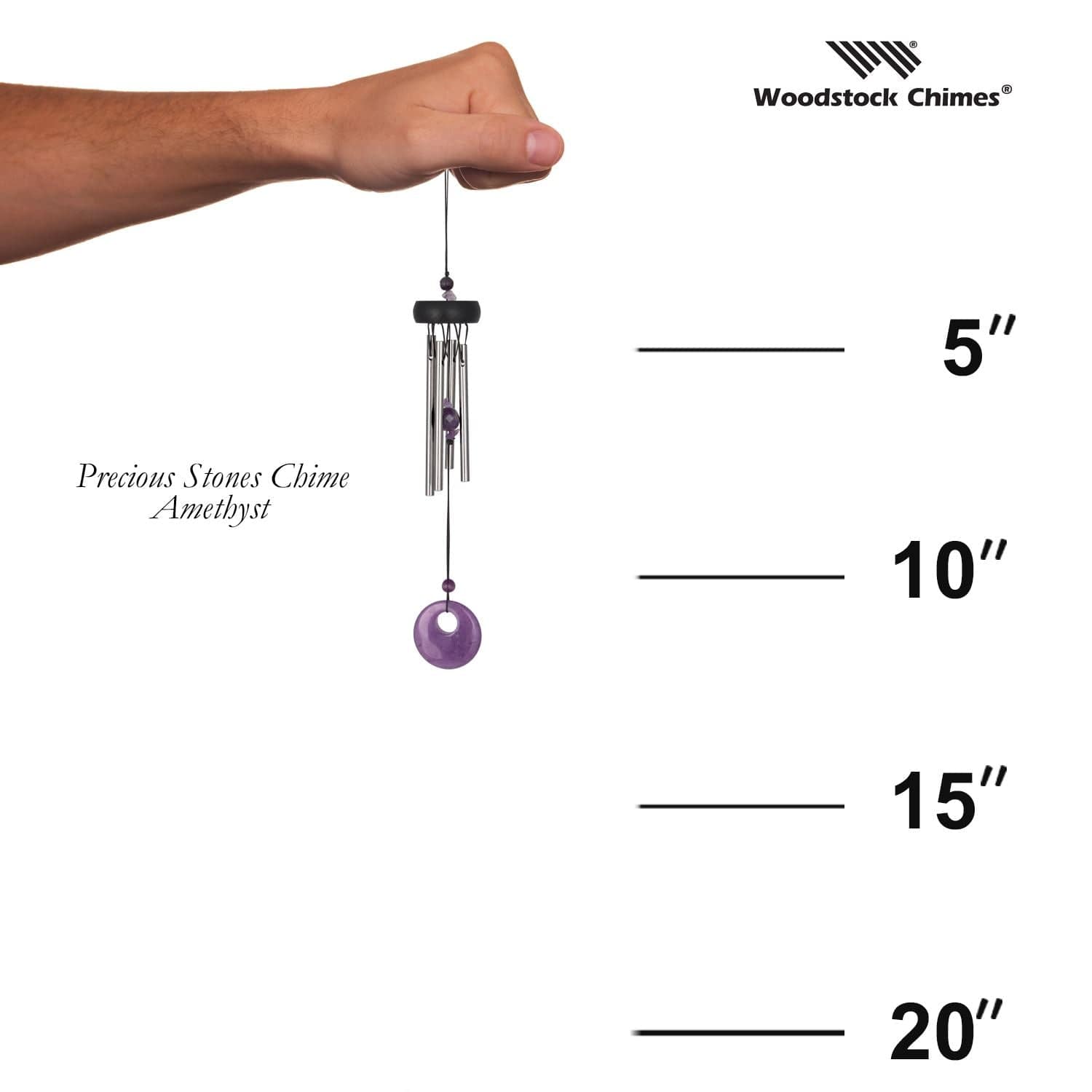 Natural Amethyst Crystal Wind Chime for Home Decor - Healing Stone Meditation Chime for Relaxation & Positive Energy
