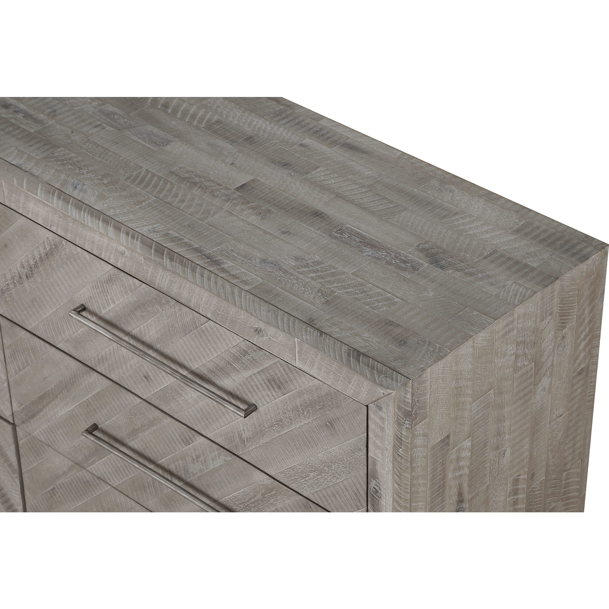 Alexandra Solid Wood Six Drawer Dresser in Rustic Latte - Vintage Style Bedroom Furniture for Master Bedroom & Guest Room (2024)