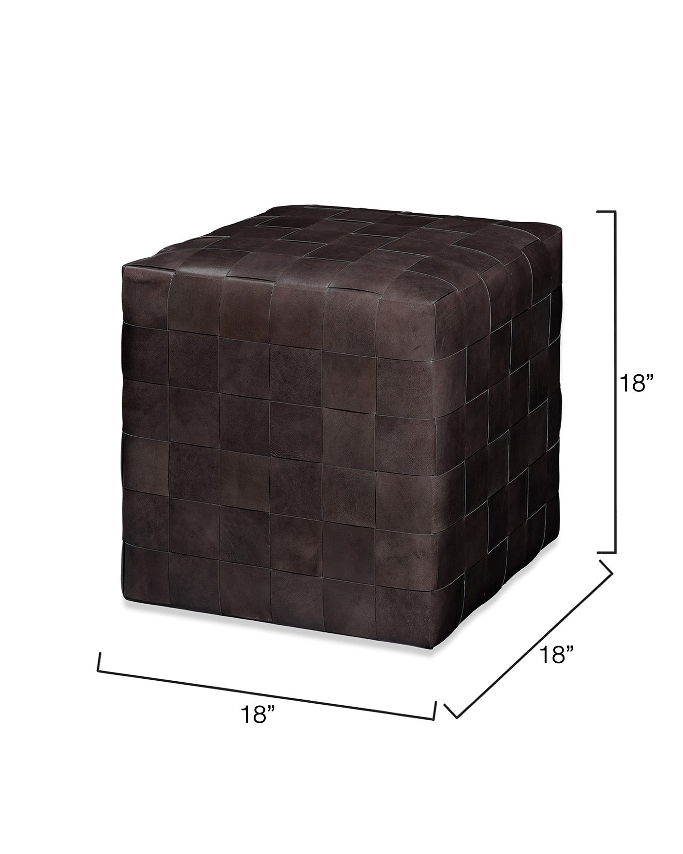 Handcrafted Woven Leather Ottoman Footrest - Stylish & Durable Living Room Decor for Relaxing & Extra Seating