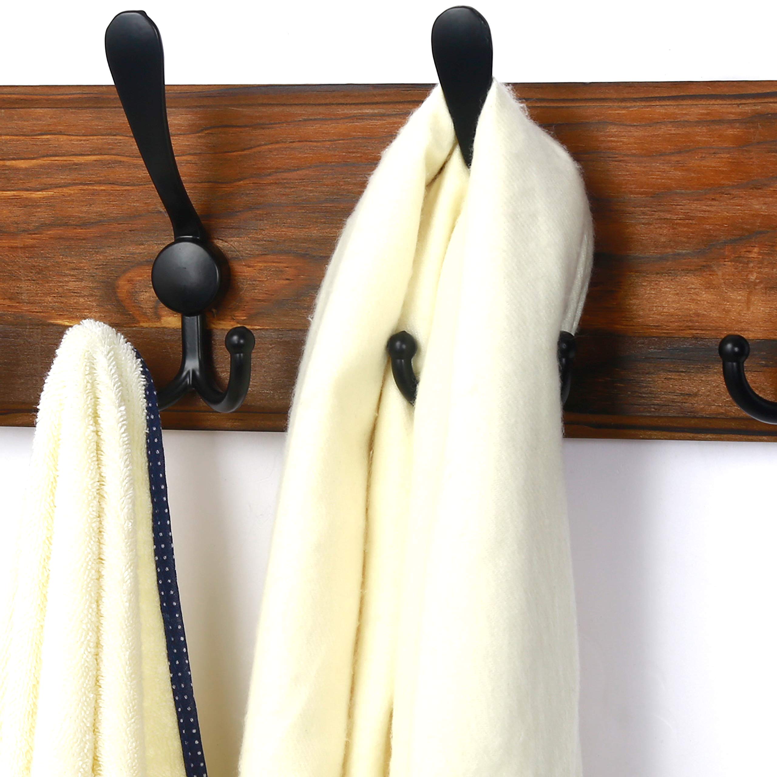 Dseap Heavy Duty Wall Mounted Coat Rack - 10 Triple Hooks, 38.25