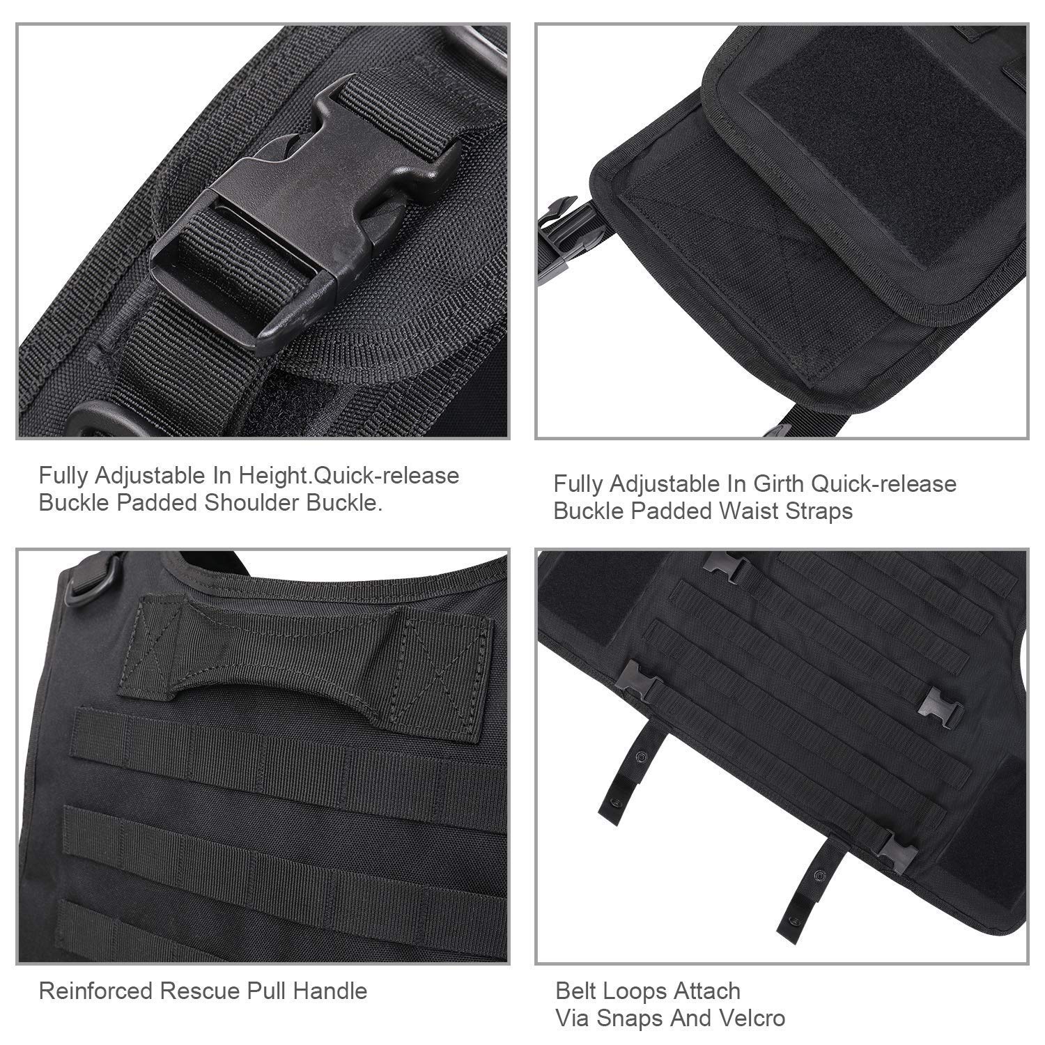 GZ XINXING Tactical Airsoft Paintball Vest - Adjustable Molle Vest for Airsoft, Paintball & Outdoor Games - Perfect for Military Simulation, Cosplay & Tactical Training