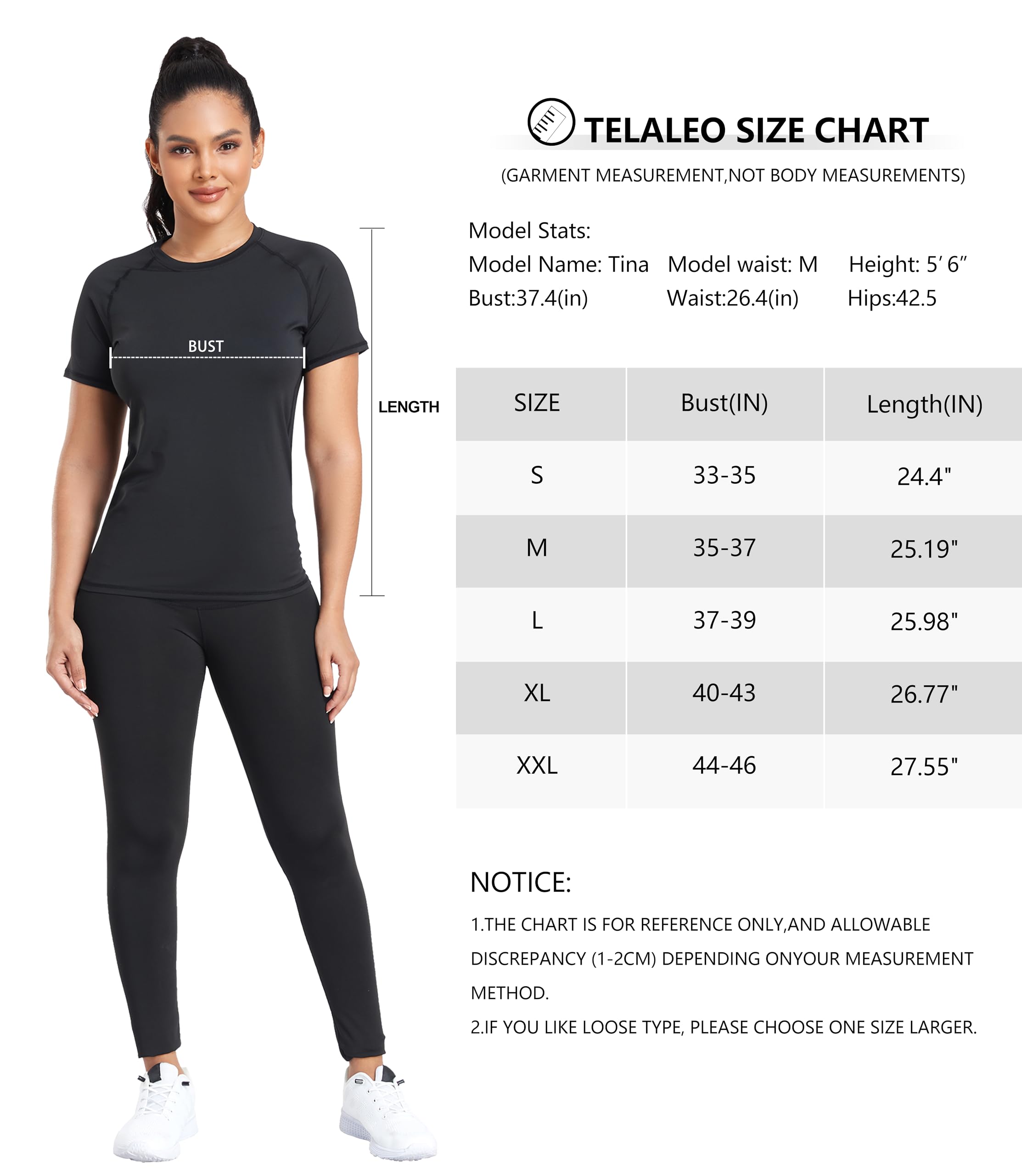 TELALEO 4 Pack Women's Compression Shirts - Moisture Wicking Running Tops, Workout T-Shirts for Yoga, Gym & Sports | Breathable Athletic Baselayer with Short Sleeves | Perfect for HIIT, CrossFit & Outdoor Activities
