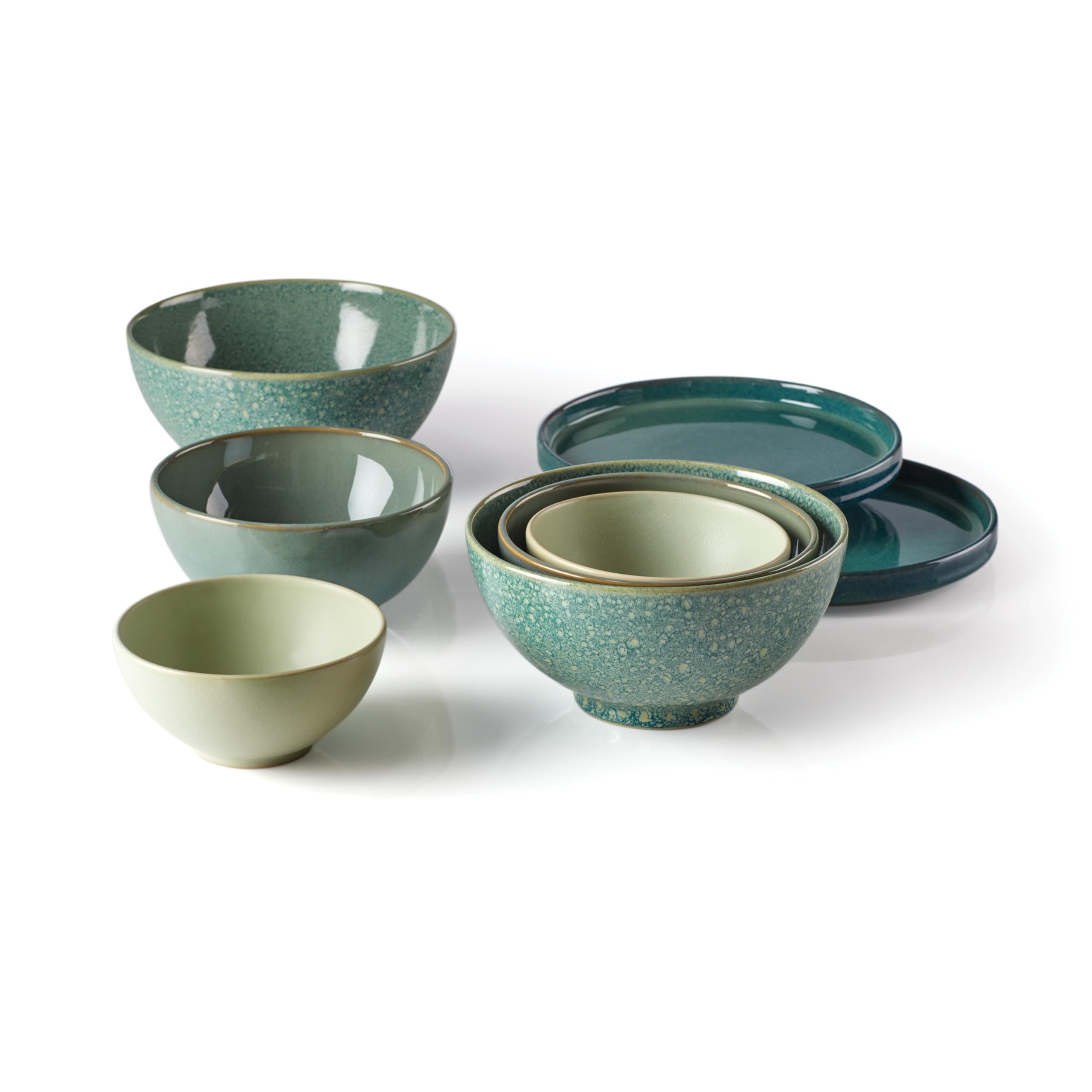 Lenox 891108 Luna Nesting Dinnerware Set - 16-Piece Porcelain Dinnerware Set for 4, Elegant White & Gold Tableware for Everyday Dining & Entertaining - Perfect for Family Meals, Dinner Parties & Special Occasions