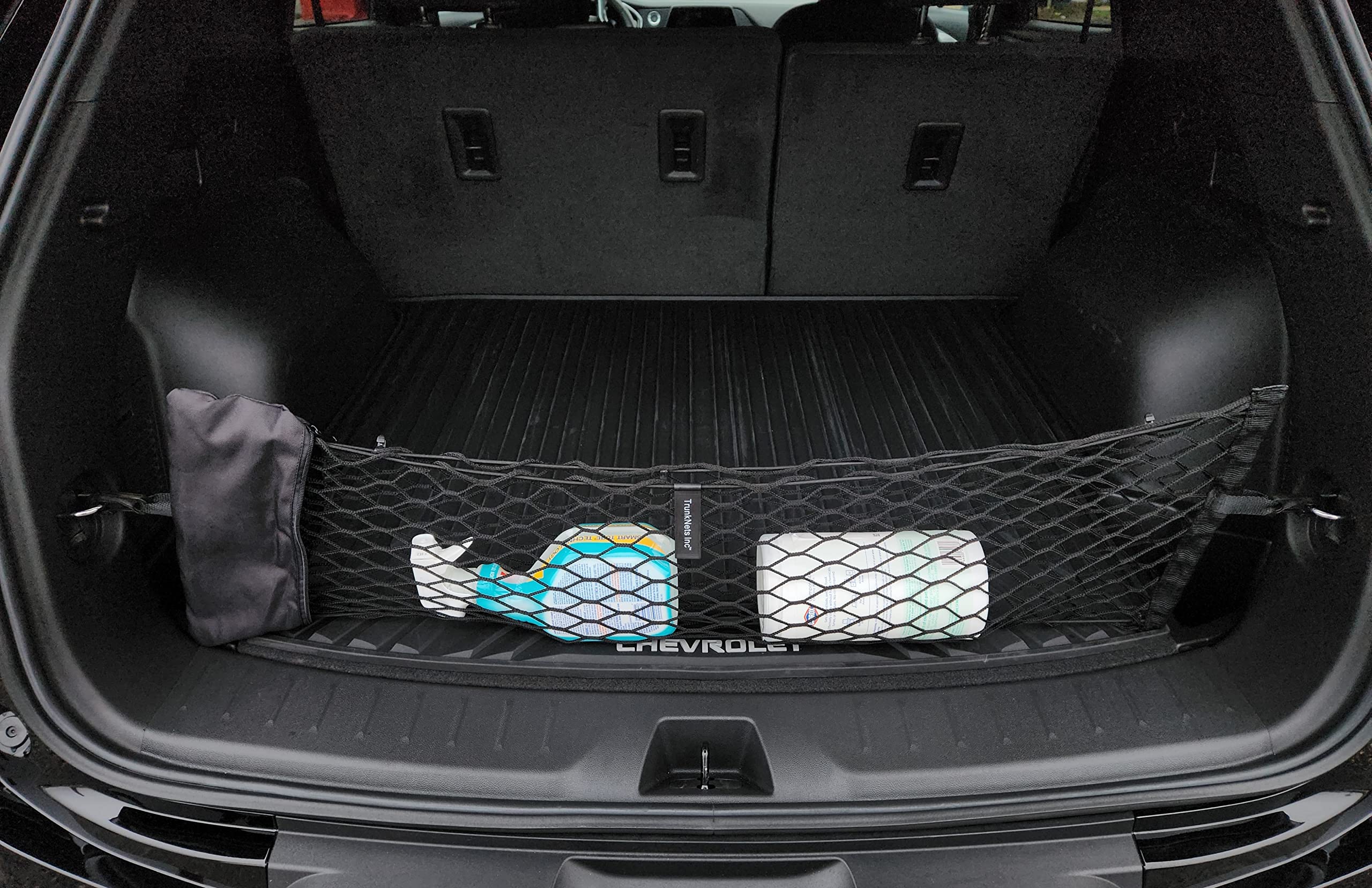 Premium Elastic Envelope-Style Trunk Mesh Cargo Net - Universal Car Organizer for Chevy Blazer, SUVs & Crossovers - Heavy-Duty Luggage Storage Solution for Travel & Road Trips