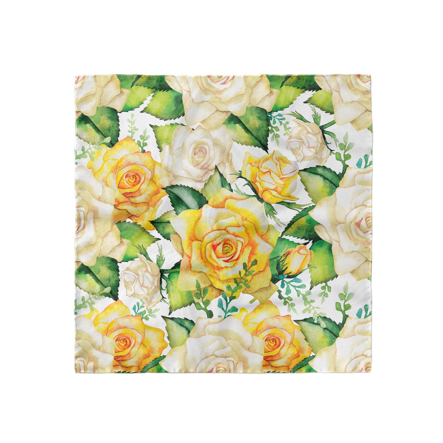 Ambesonne Rose Head Scarf - Elegant Watercolor Floral Hair Wrap for Women | Perfect for Weddings, Beach Days & Special Occasions