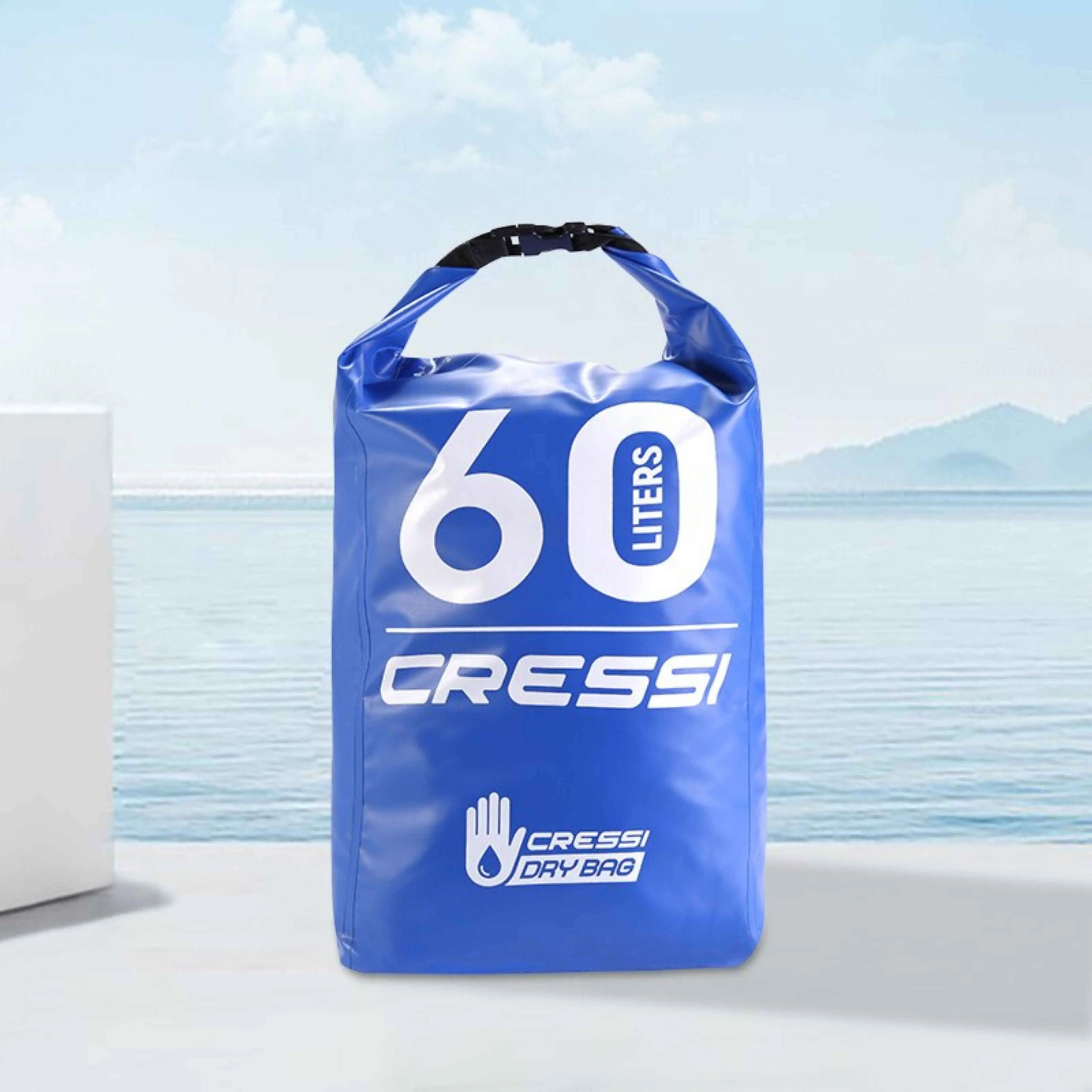 Waterproof Dry Backpack 60L - Unisex Cressi Dry Bag for Kayaking, Hiking & Outdoor Adventures | Lightweight & Durable Travel Gear