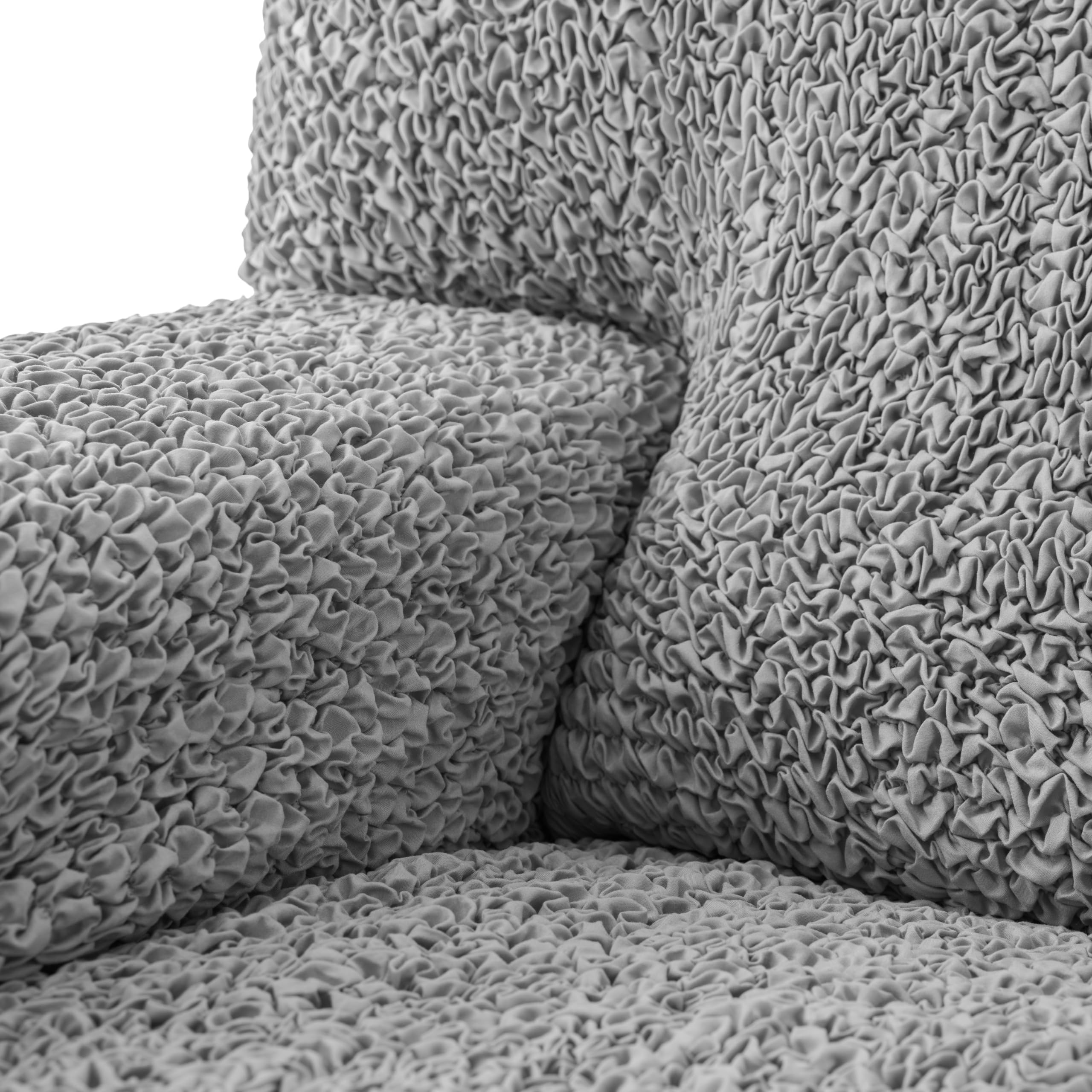 PAULATO BY GA.I.CO. Recliner Sofa Cover - Stretchable 1-Piece Slipcover for Reclining Couches - Soft Microfiber Fabric Furniture Protector in Ash Color - Perfect for Living Room, Home Theater & Family Room Protection