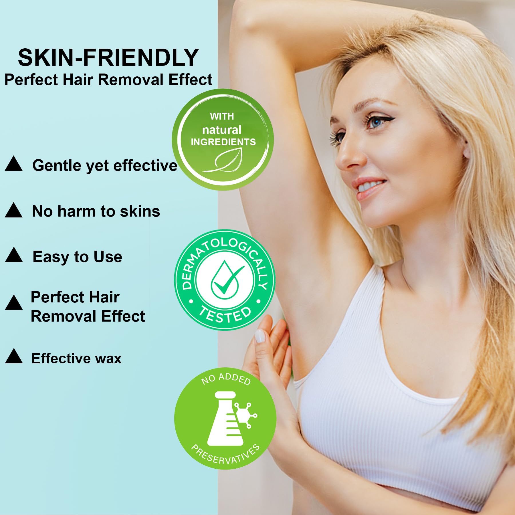 Hard Wax Beads for Hair Removal - 0.88lb/14.1oz Lavender & Chamomile Waxing Beads for Sensitive Skin | Brazilian, Bikini, Face, Legs & Armpit Waxing | Ideal for Beginners, Women & Men | At-Home & Professional Salon Use