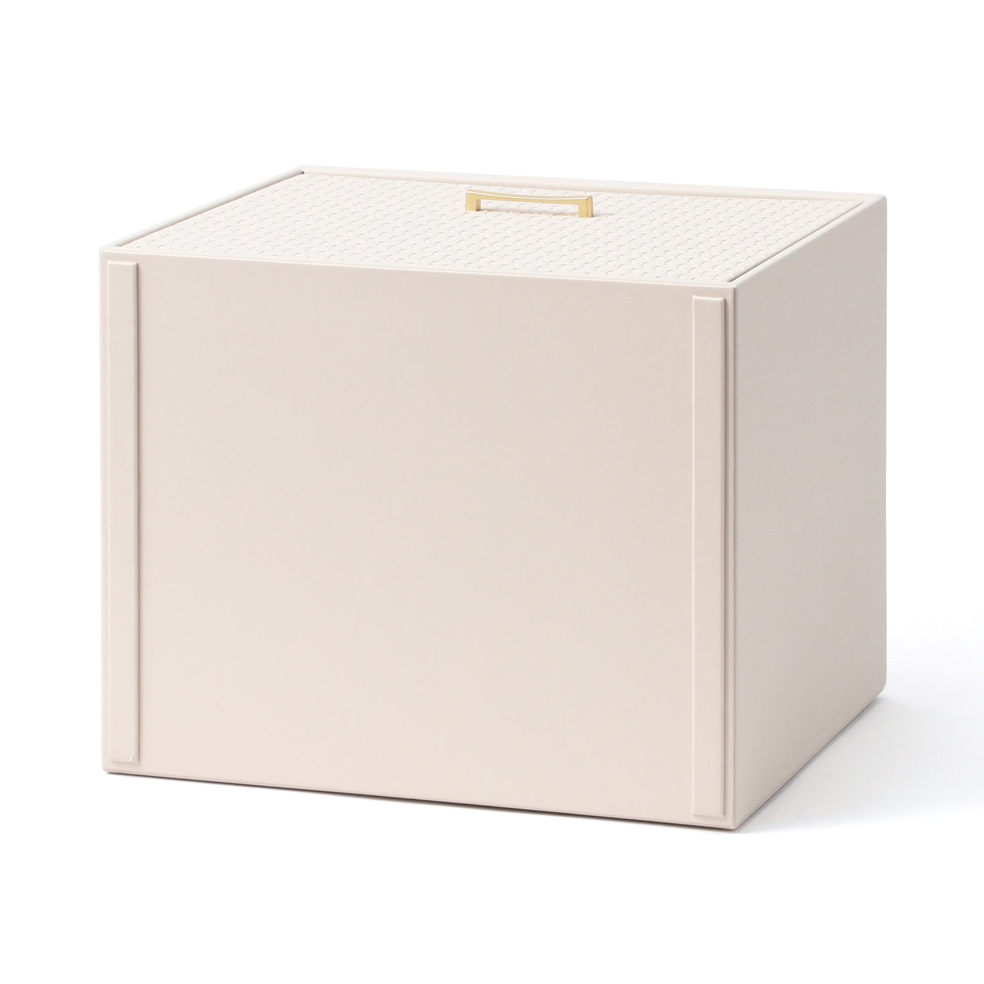 Embossed Stacking Drawer Organizer - Large Ivory Storage Box for Closet, Bathroom & Office Organization | Perfect for Jewelry, Makeup & Small Items