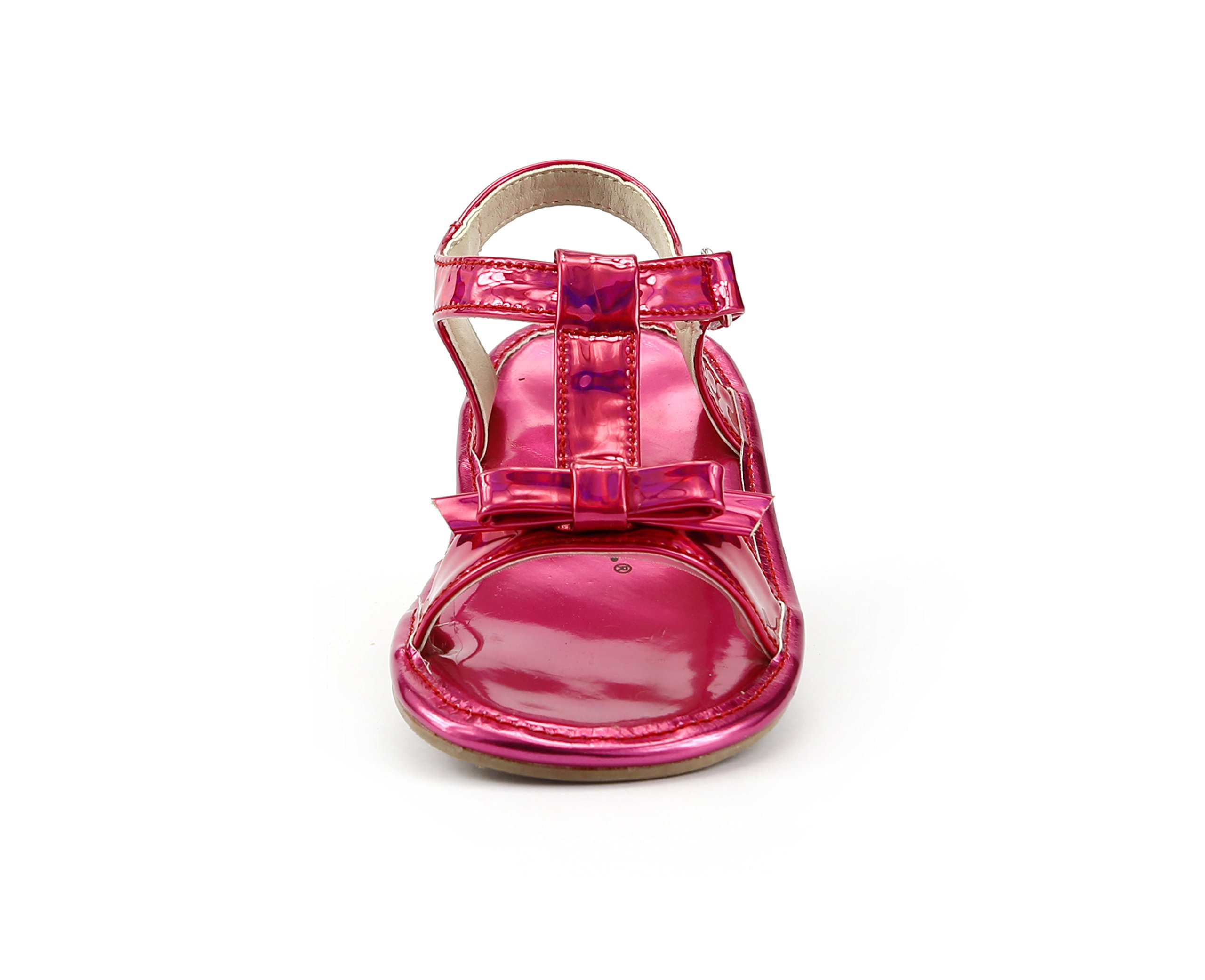 The Doll Maker Girl's Bow T-Strap Sandal | Cute Flats for Toddlers & Kids | Perfect for Easter, Birthday Parties & Dress-Up Play