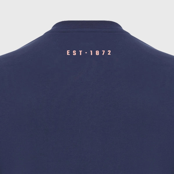 Edinburgh Rugby Macron Cotton T-Shirt - Navy Blue | Comfortable & Breathable for Sports & Casual Wear