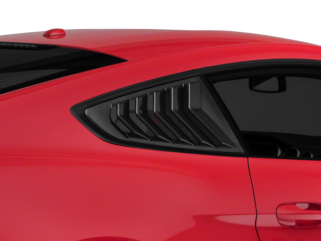 Carbon Fiber Sport Quarter Window Louver for Ford Mustang Fastback 2015-2020 - Lightweight Aerodynamic Upgrade for Street Racing & Car Shows