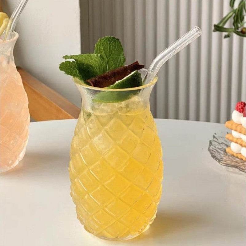 Tropical Twist Glass - Elegant Handmade Drinking Glass for Cocktails, Juice & Iced Tea - Perfect for Beach Parties, Summer BBQs & Home Bar Decor