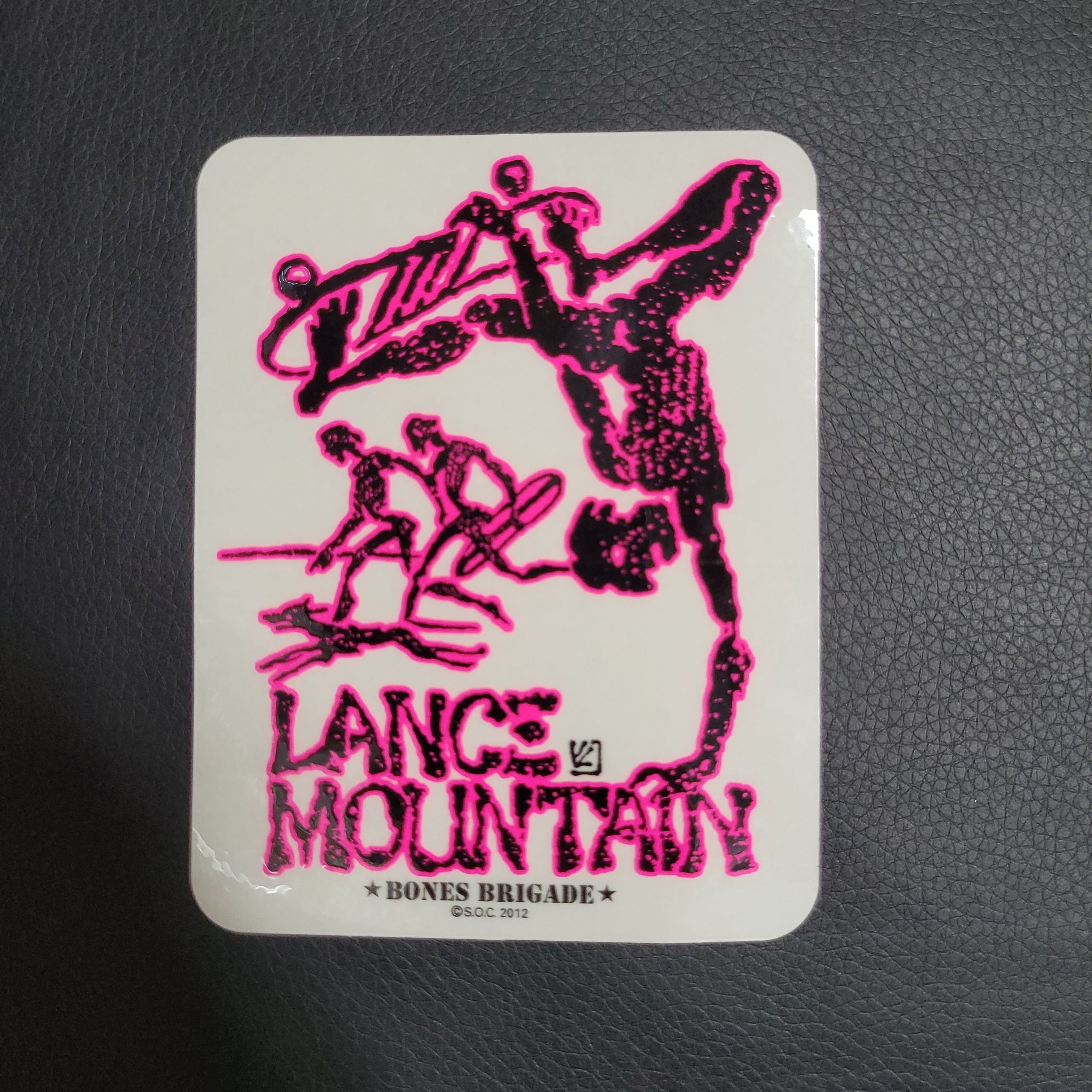 Powell Peralta Lance Mountain Future Primitive Skateboard Sticker - Pink Decal for Skateboards, Laptops, Bikes & DIY Projects