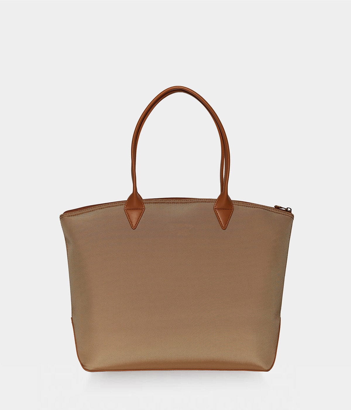 Eco-Friendly Recycled Nylon Tote Bag with Jolly Apple Print in Caramel - Perfect for Grocery Shopping, Beach Trips & Everyday Use