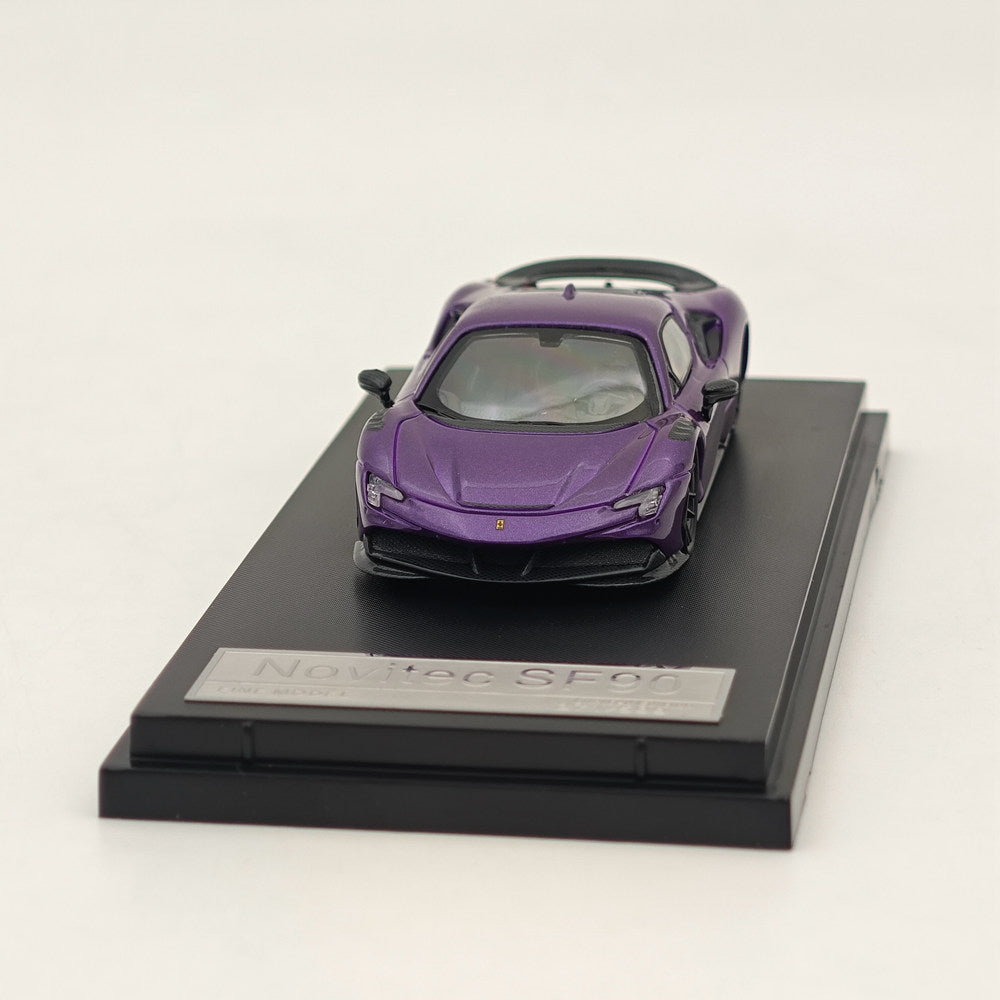Novitec Ferrari SF90 1:64 Scale Diecast Model Car - Purple Collectible for Display & Racing Enthusiasts | Perfect for Showcases, Gifts & Car Collections