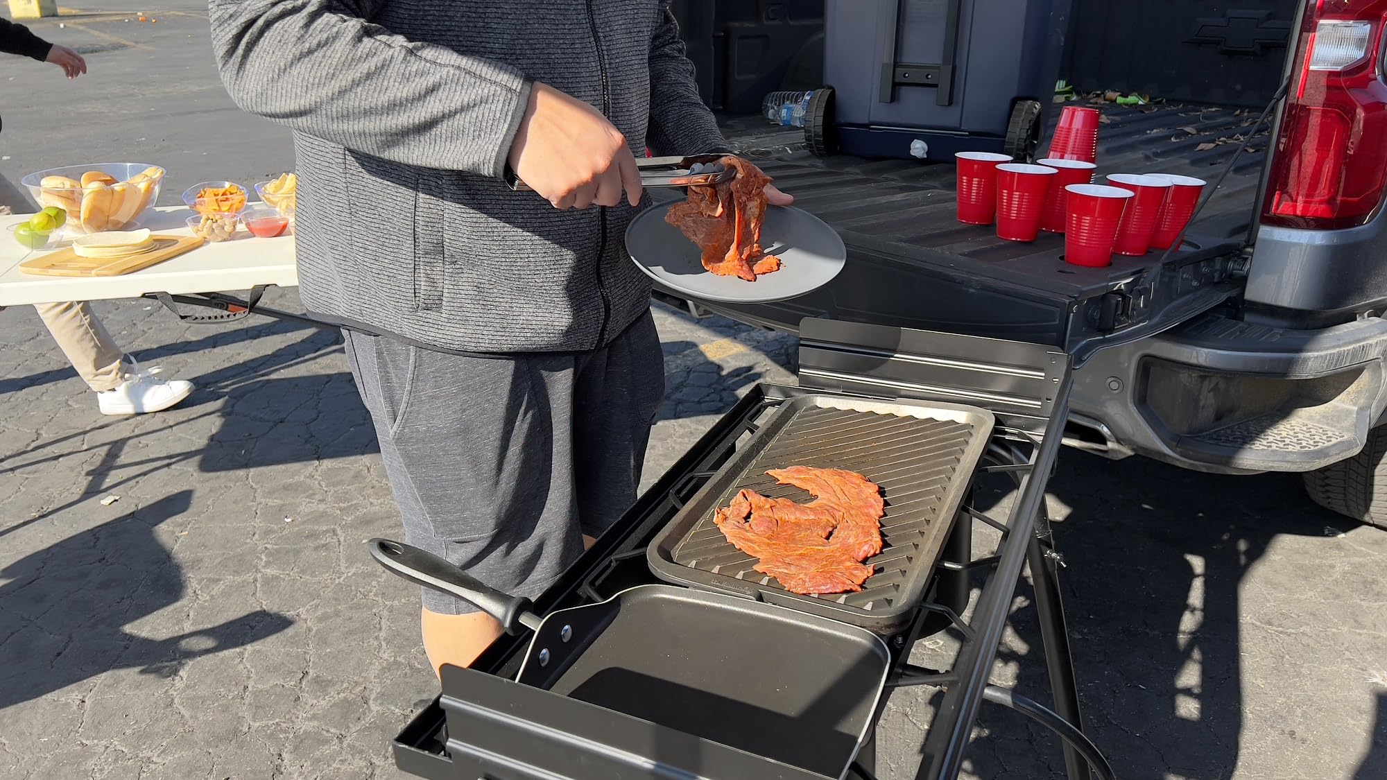 Flame King 200K BTU Outdoor Propane Double Burner Stove - Portable Turkey Fryer & Camp Cooker with Stand | Perfect for Backyard Cooking, Home Brewing, Canning, Tailgating & Outdoor Camping