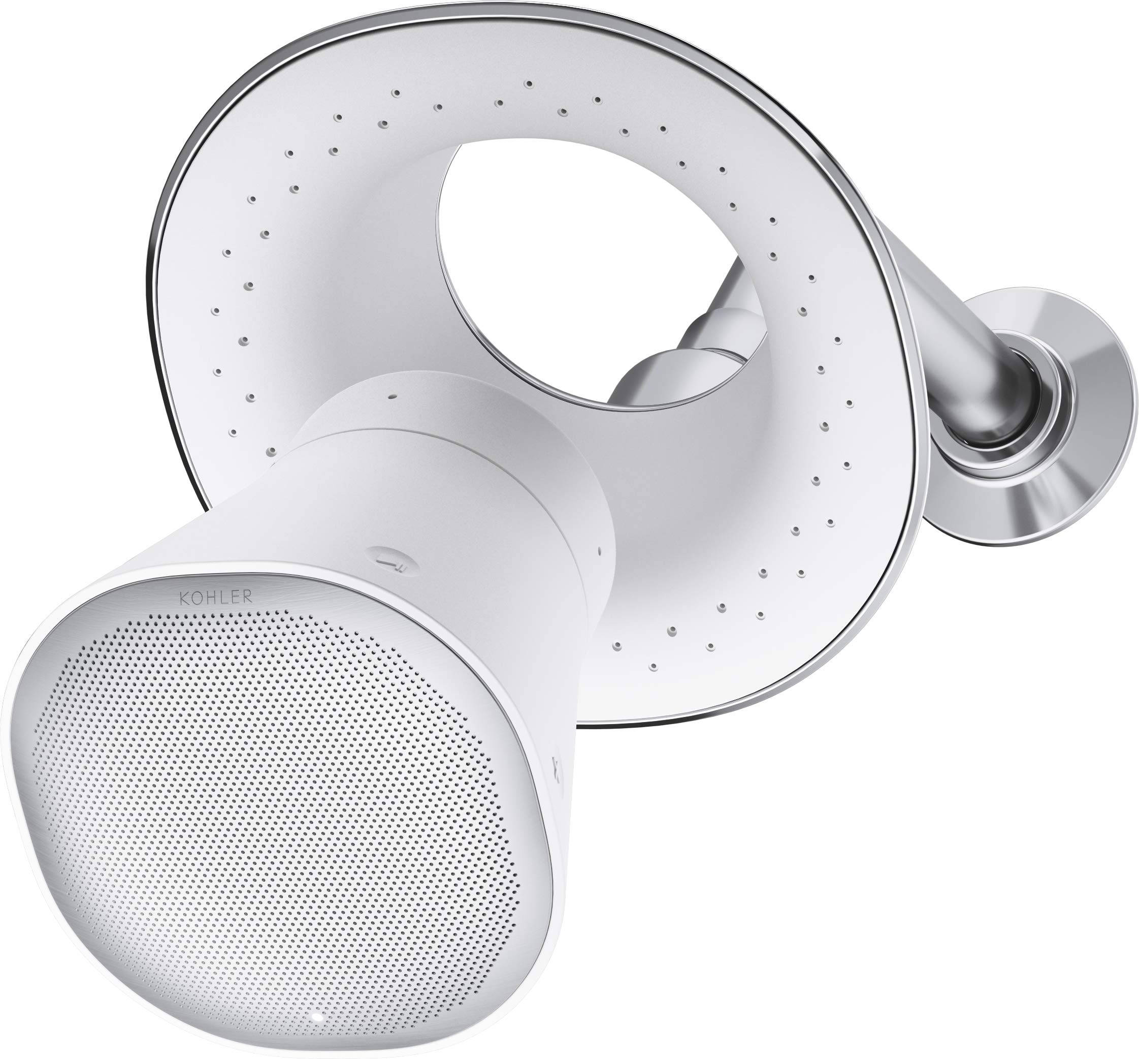 MOXIE® 2.5GPM Bluetooth Showerhead with Speaker - High Pressure Water Saving Shower Head for Bathroom, Spa & Gym Use