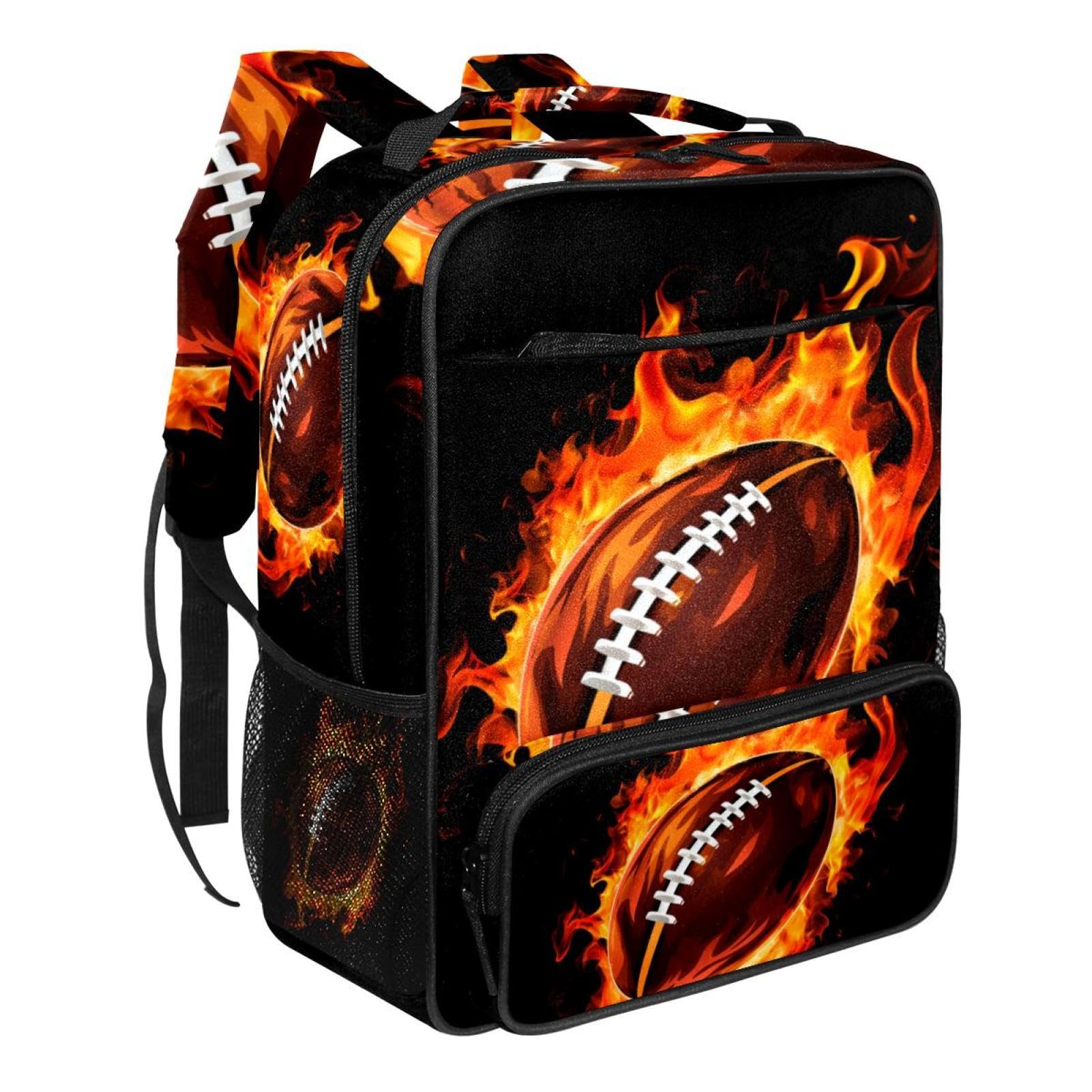 Stylish Travel Backpack for Women & Men - Durable American Football Design - Perfect for Hiking, Gym, School & Airplane Carry-On