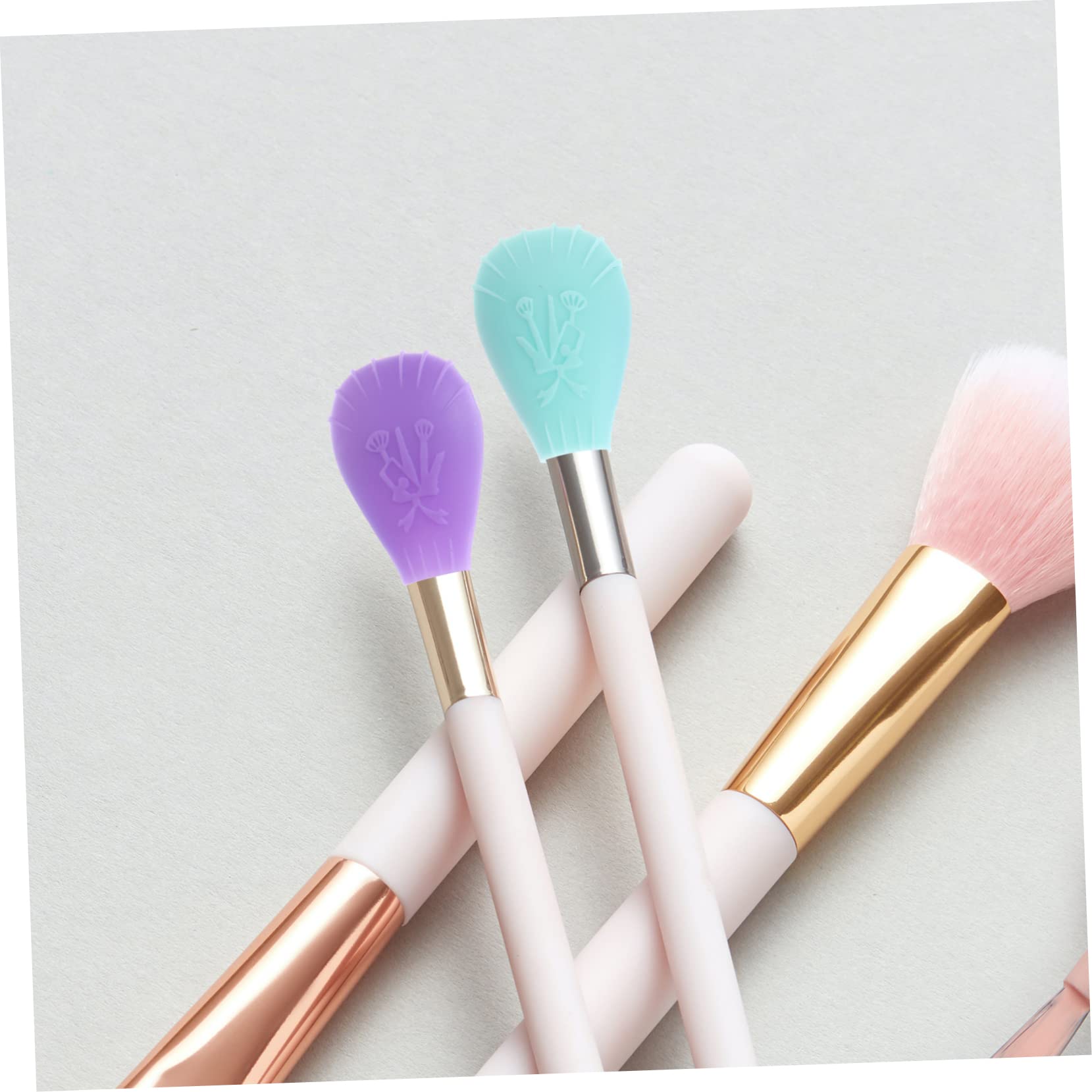 LALAFINA 3 Pack Silicone Makeup Brush Covers - Travel Size Protective Head Covers for Cosmetic Brushes | Perfect for Travel, Storage & Hygiene Protection