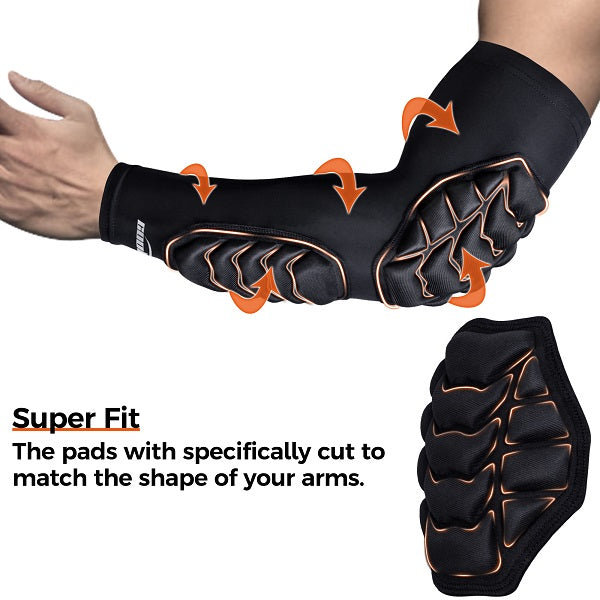 COOLOMG & TS Football Arm Padded Elbow Sleeve for Youth & Adults - Protective Sports Gear for Football, Rugby & Training (Model C01_FT001)