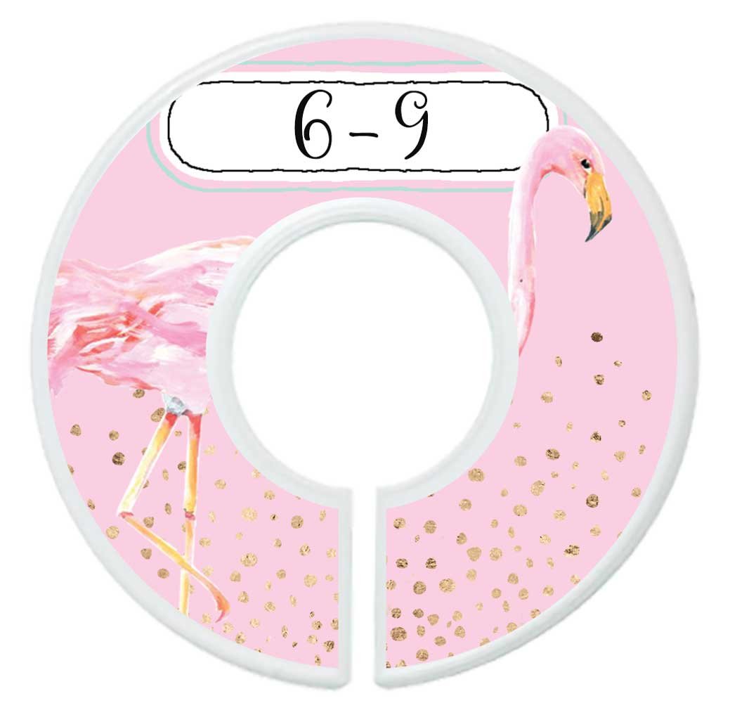 Floral Flamingo Baby Girl Closet Dividers - Nursery Organization for Newborn & Toddler Clothes - Perfect for Nursery, Baby Shower & Kids Room Organization