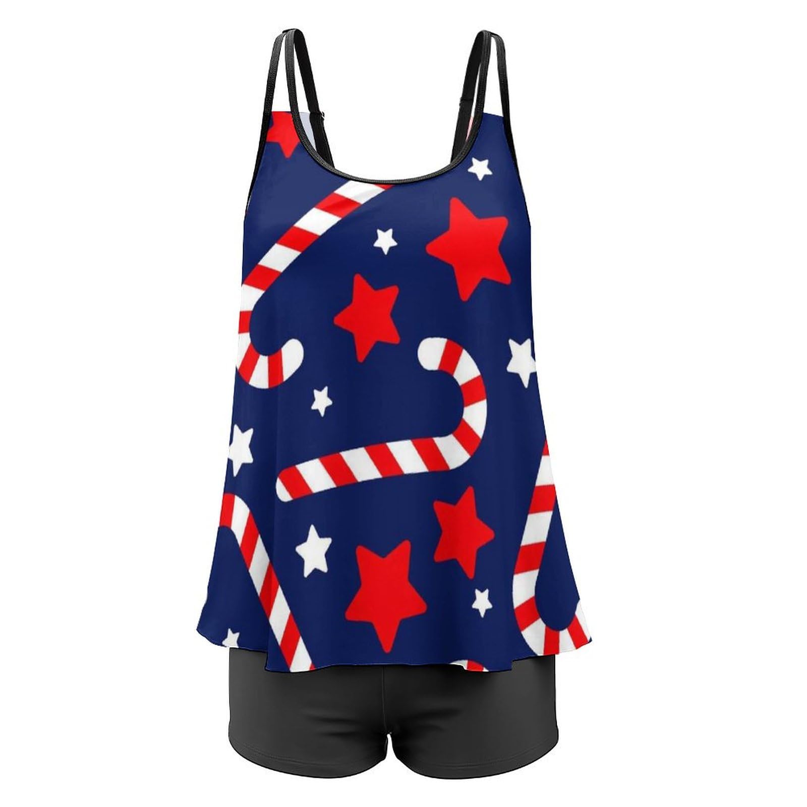Women's Tummy Control Tankini Swimsuits - High Waisted Bathing Suits with Shorts for Beach, Pool & Vacation | Plus Size Swimwear for Summer Water Activities
