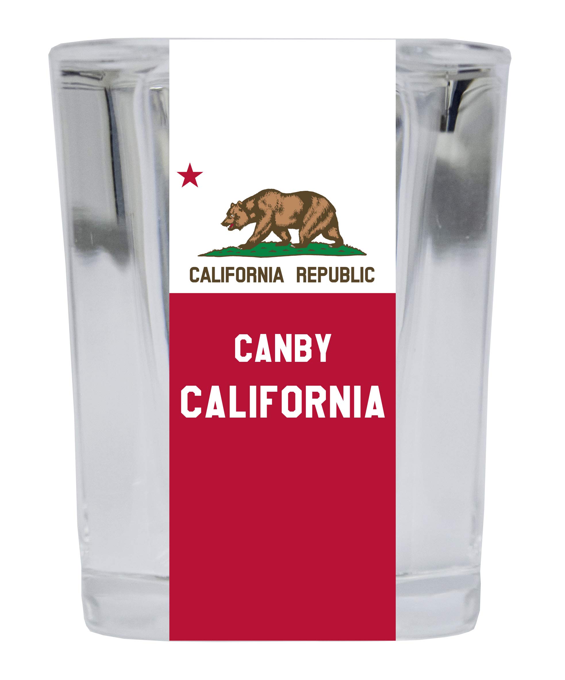 Canby California Souvenir 2 Ounce Square Shot Glass - Perfect for Collectors, Gifts & Party Drinking