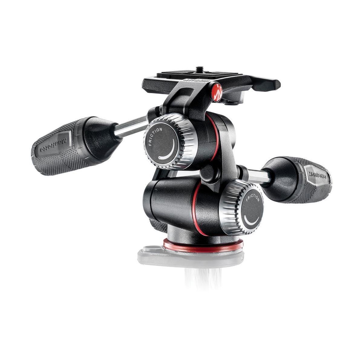 Manfrotto MHXPRO-3W Professional 3-Way Pan/Tilt Head with Quick Release - Perfect for DSLR Cameras, Video Cameras & Tripods - Ideal for Photography, Videography & Studio Work